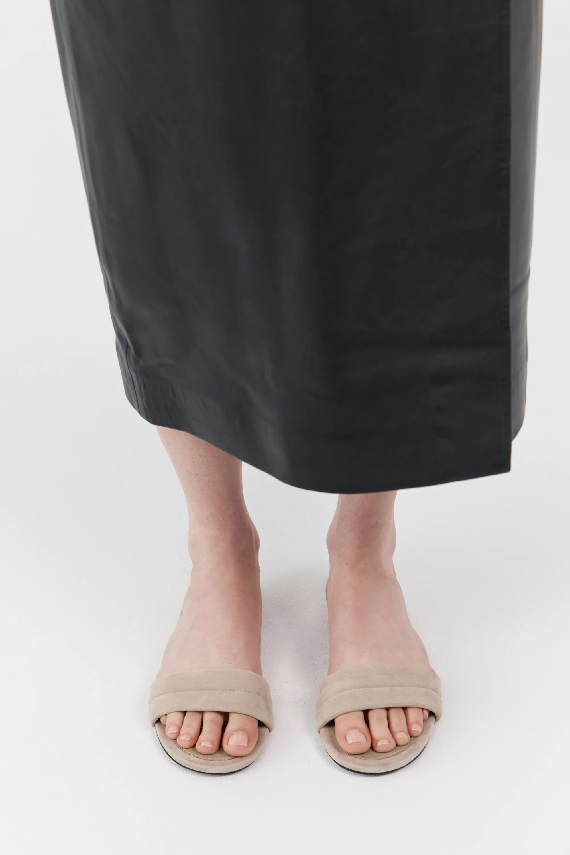 Suede Stitch Detail Slide - Rock sold by St. Agni product image thumbnail 3