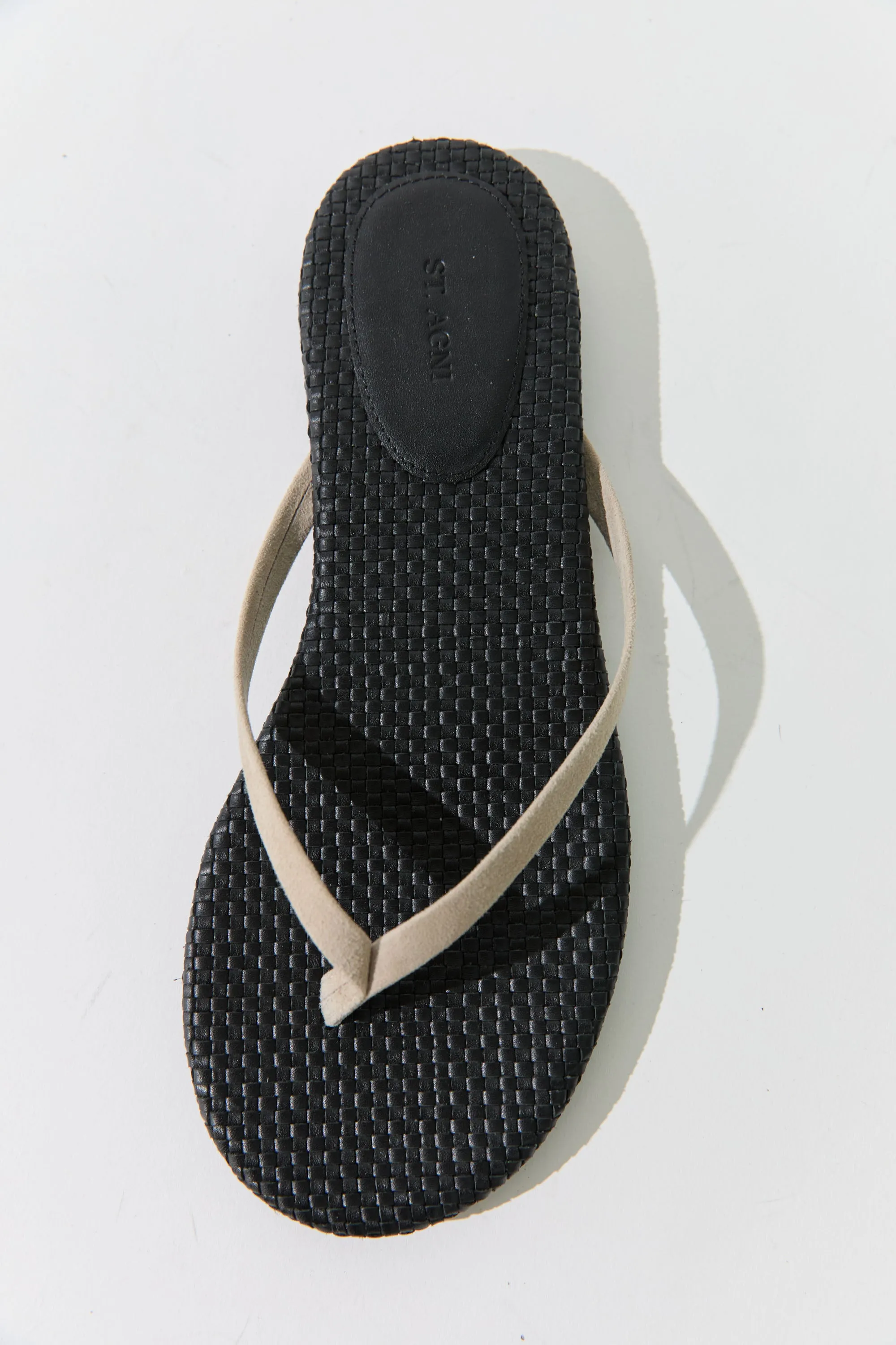 Suede Woven Flip Flop - Rock sold by St. Agni product image thumbnail 4