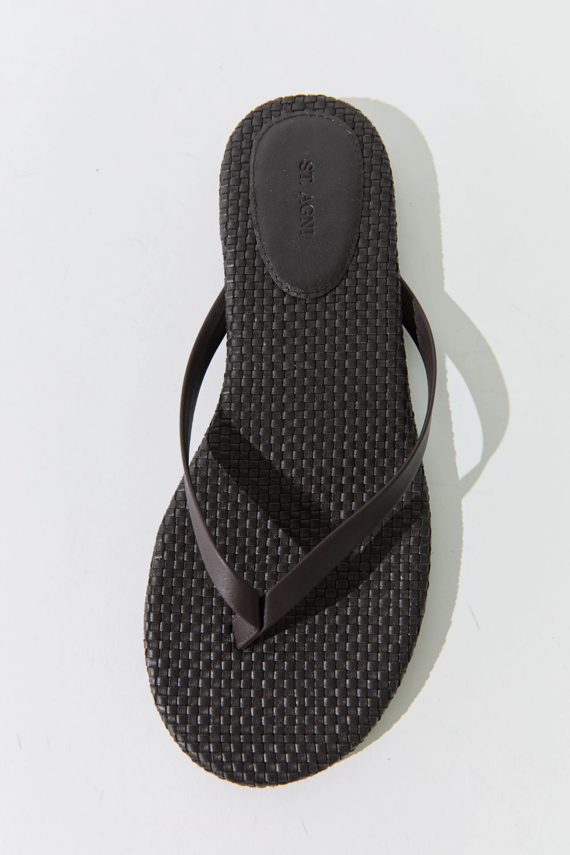Woven Flip Flop - Coffee sold by St. Agni product image thumbnail 4