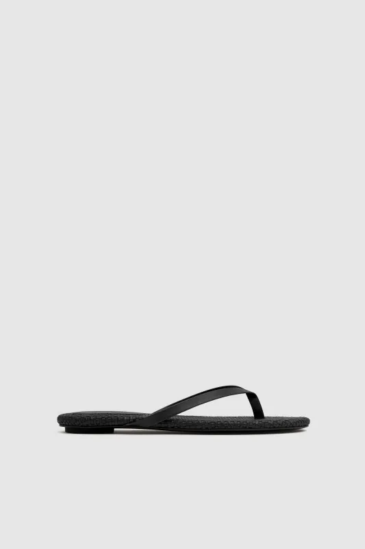 Woven Flip Flop - Black sold by St. Agni