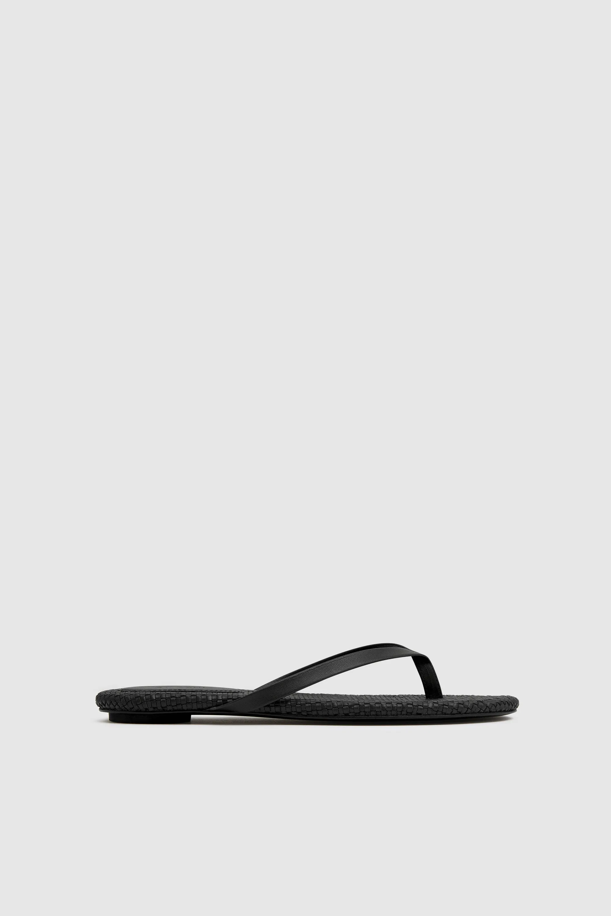 Woven Flip Flop - Black sold by St. Agni