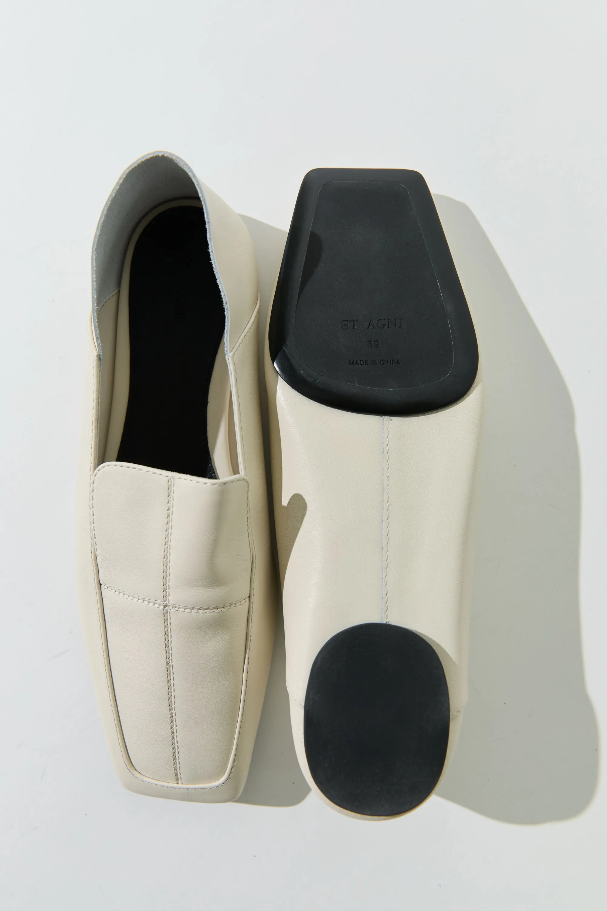 Minimal Flat Loafer - Ecru sold by St. Agni product image thumbnail 4