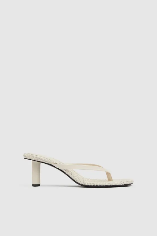 Woven Thong Heel - Ecru made by St. Agni