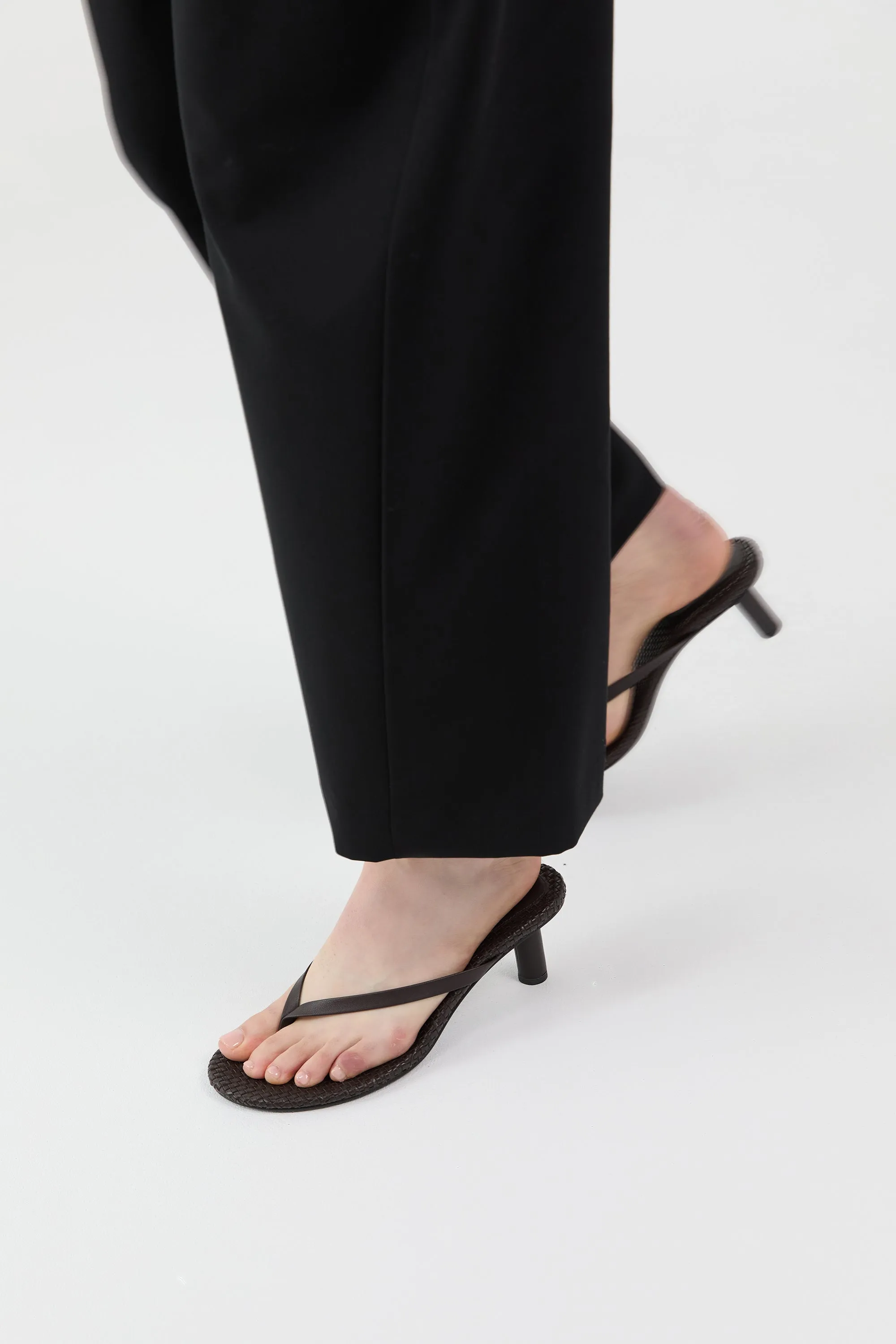 Woven Thong Heel - Coffee sold by St. Agni product image thumbnail 2