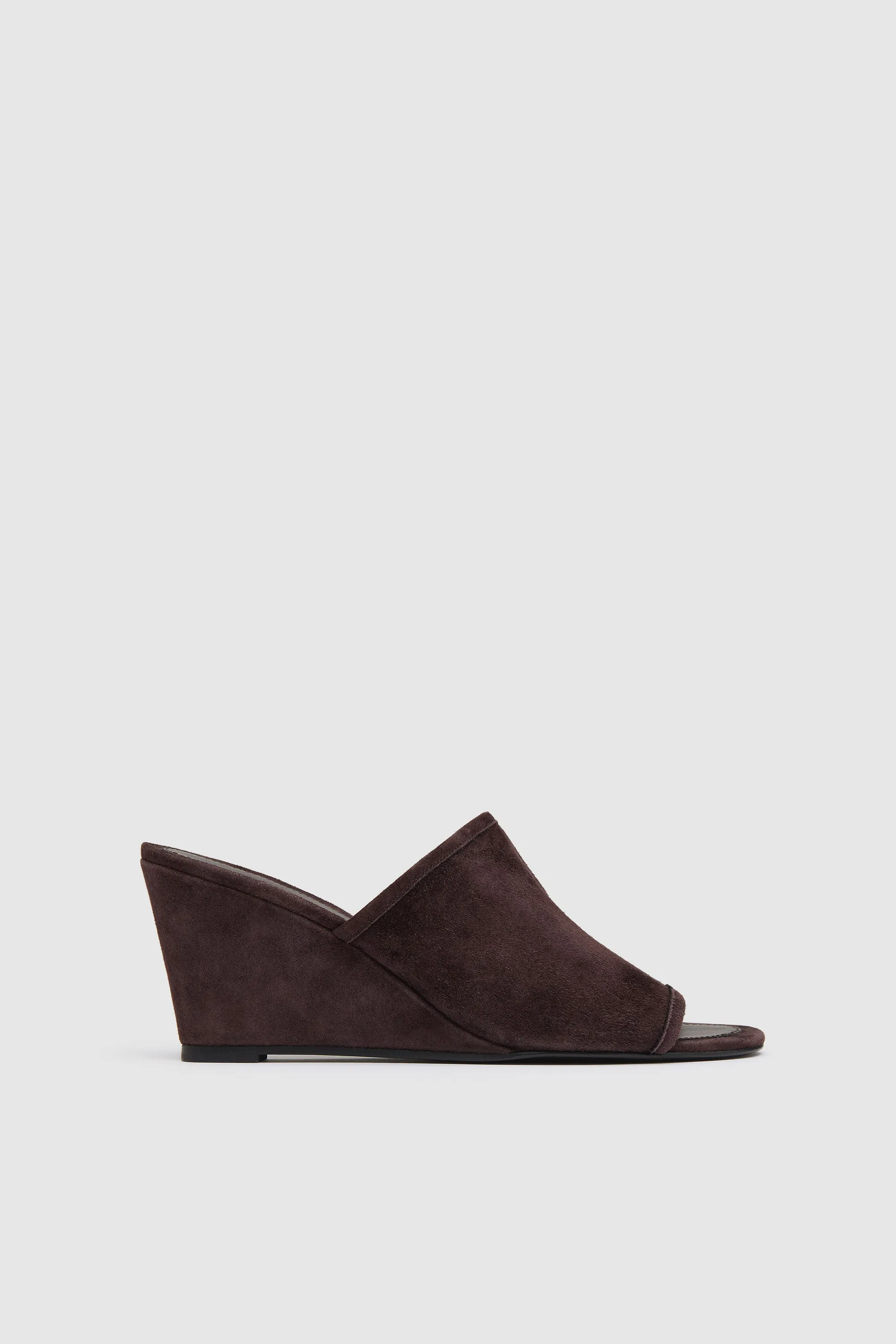 Suede Bandeau Wedge - Coffee sold by St. Agni