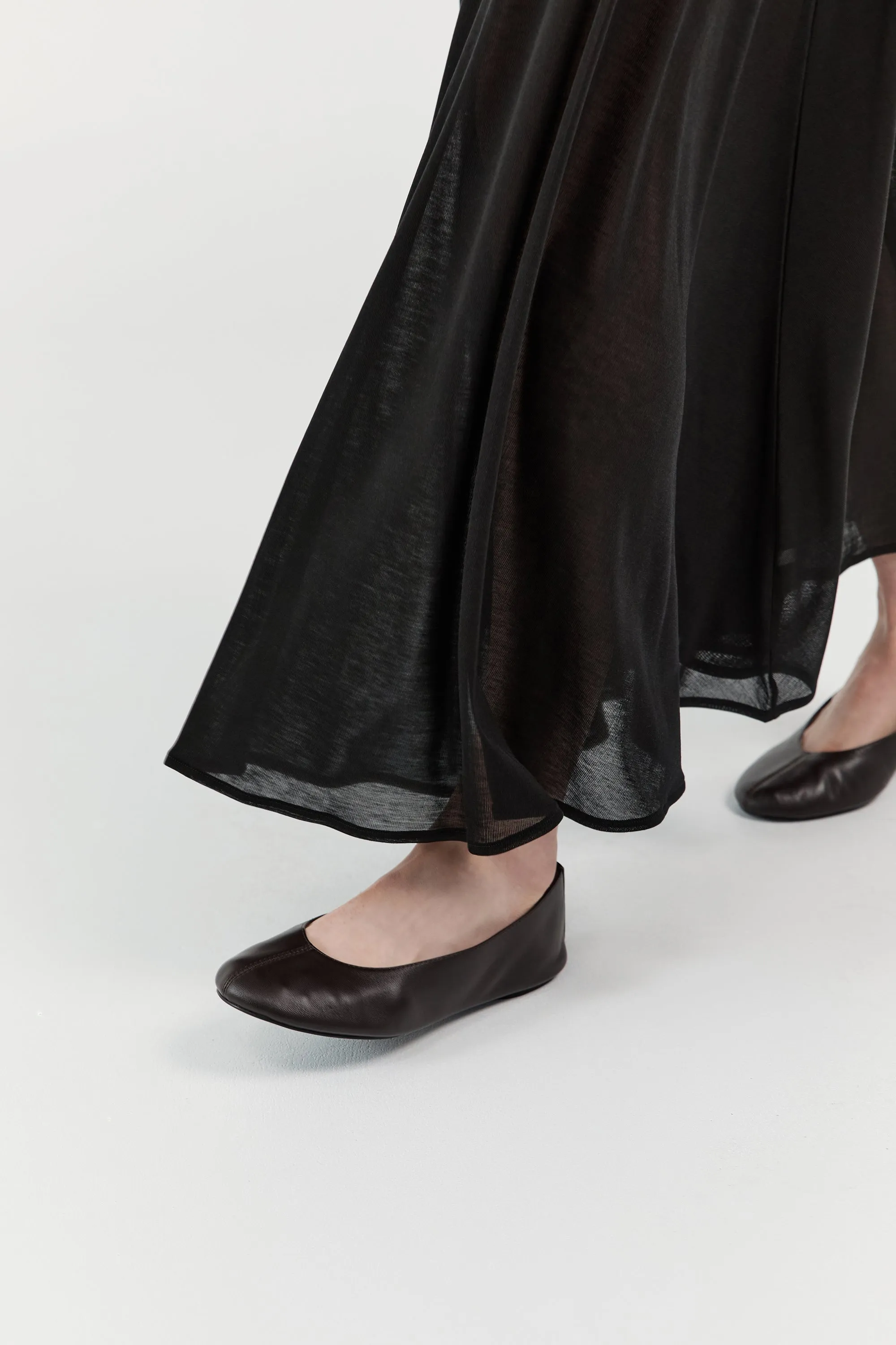 Low Scoop Ballet Flat - Coffee sold by St. Agni product image thumbnail 5