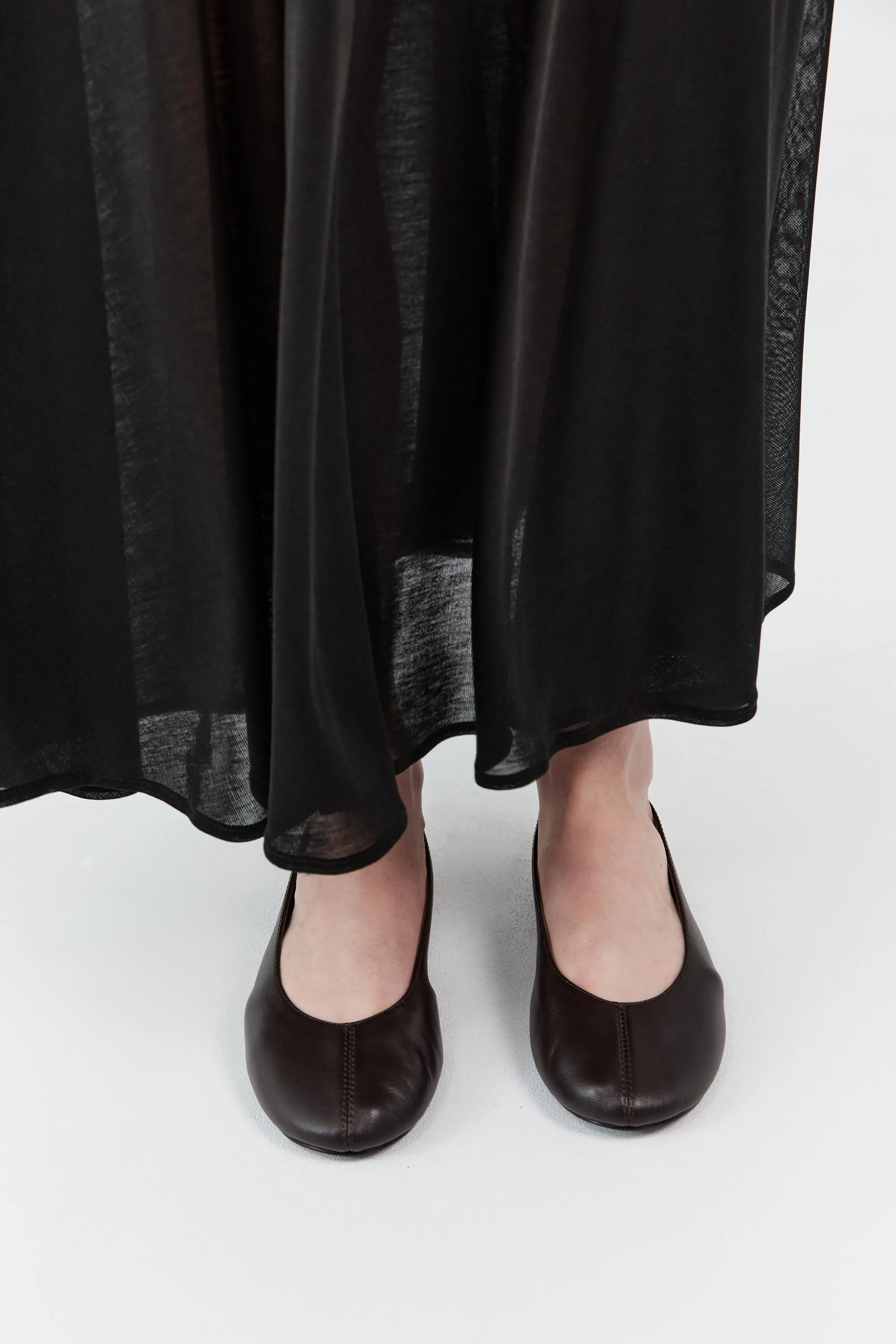 Low Scoop Ballet Flat - Coffee sold by St. Agni product image thumbnail 3