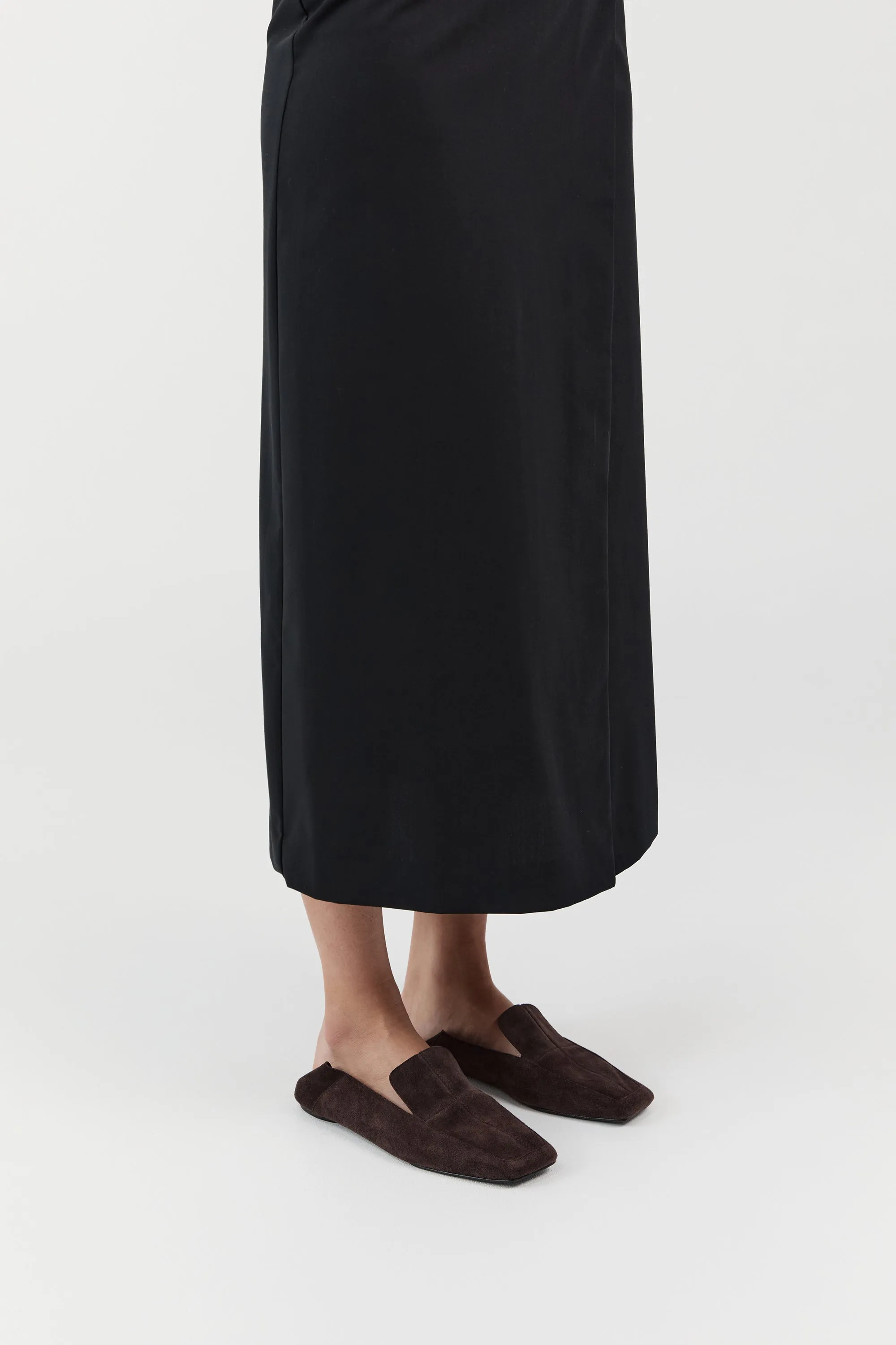 Suede Minimal Flat Loafer - Coffee sold by St. Agni product image thumbnail 2