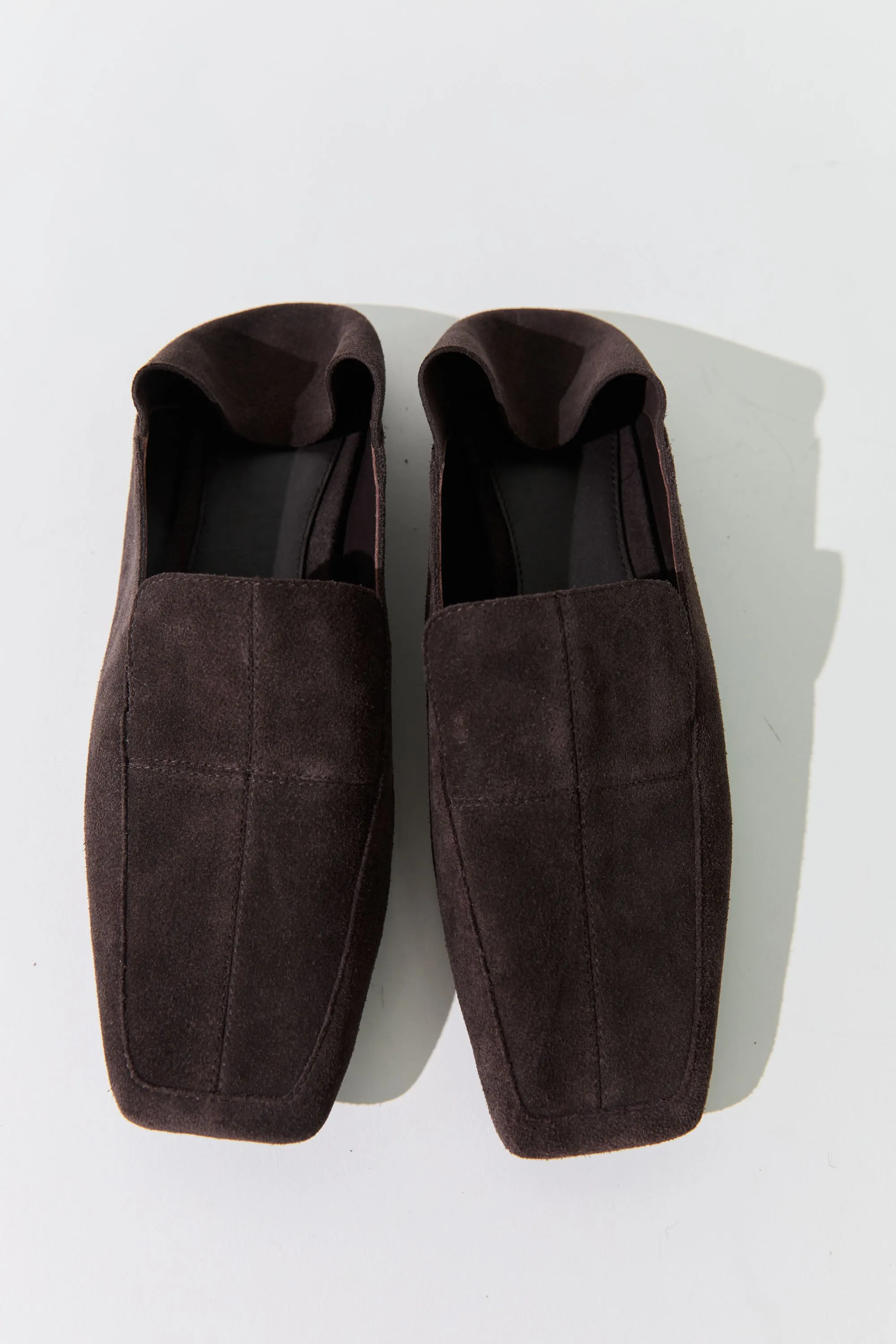 Suede Minimal Flat Loafer - Coffee sold by St. Agni product image thumbnail 4