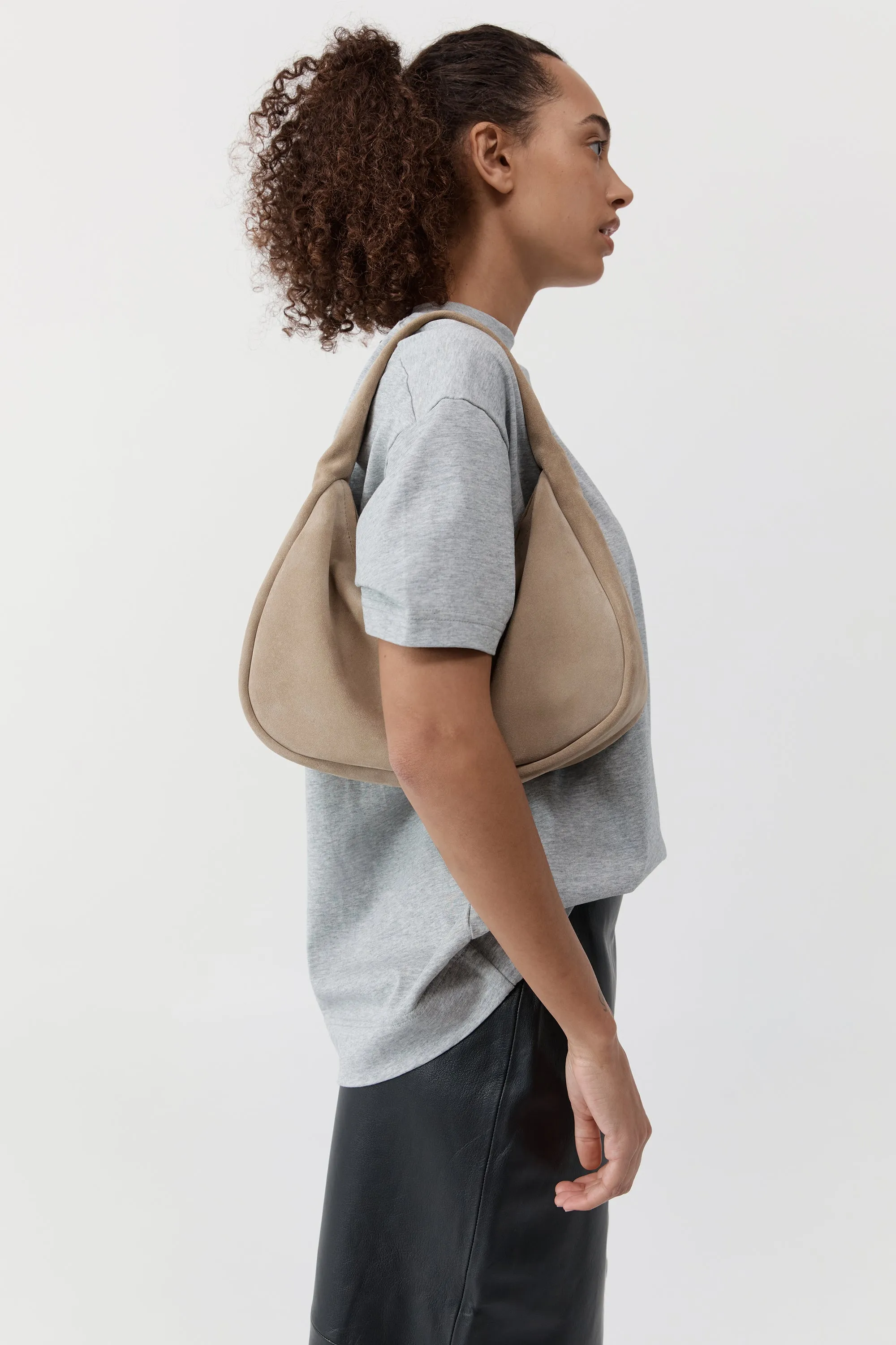 Suede Large Bon Bon Bag - Rock sold by St. Agni product image thumbnail 2