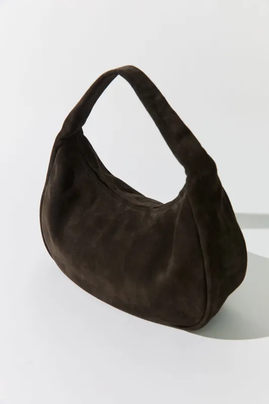 Suede Large Bon Bon Bag - Coffee made by St. Agni