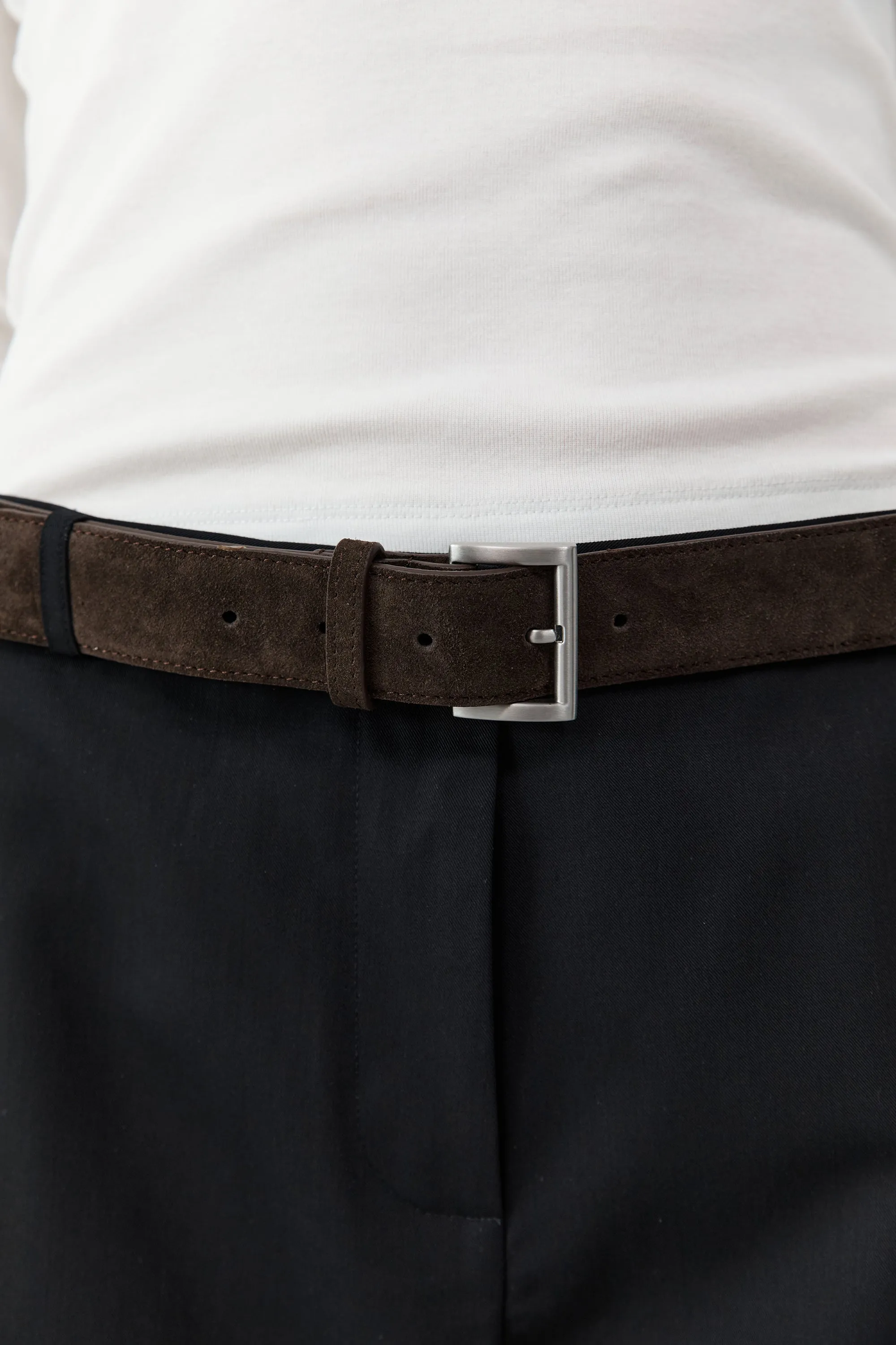 Suede Homme Belt - Coffee sold by St. Agni product image thumbnail 3