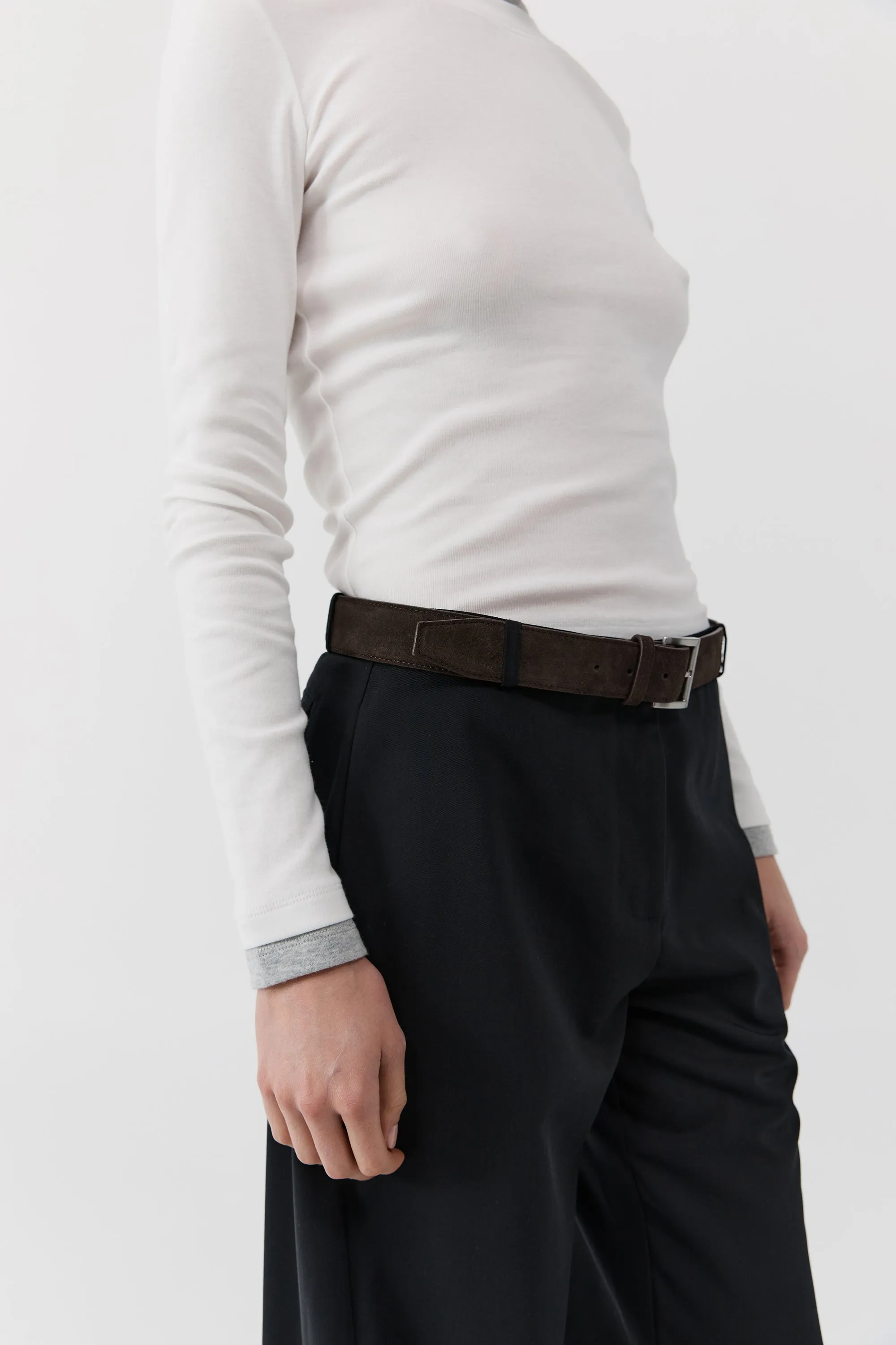 Suede Homme Belt - Coffee sold by St. Agni product image thumbnail 5