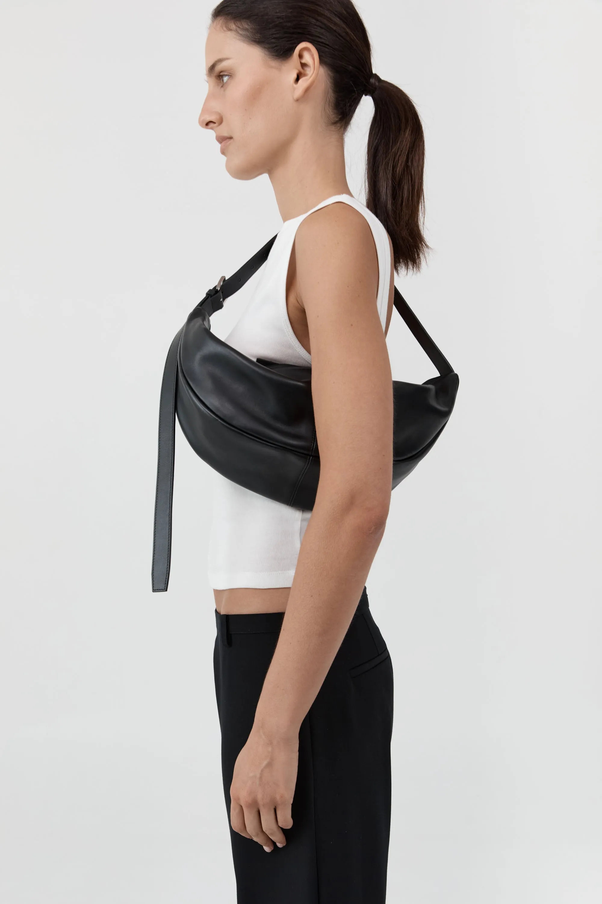 Adjustable Slim Crescent Bag - Black sold by St. Agni product image thumbnail 5