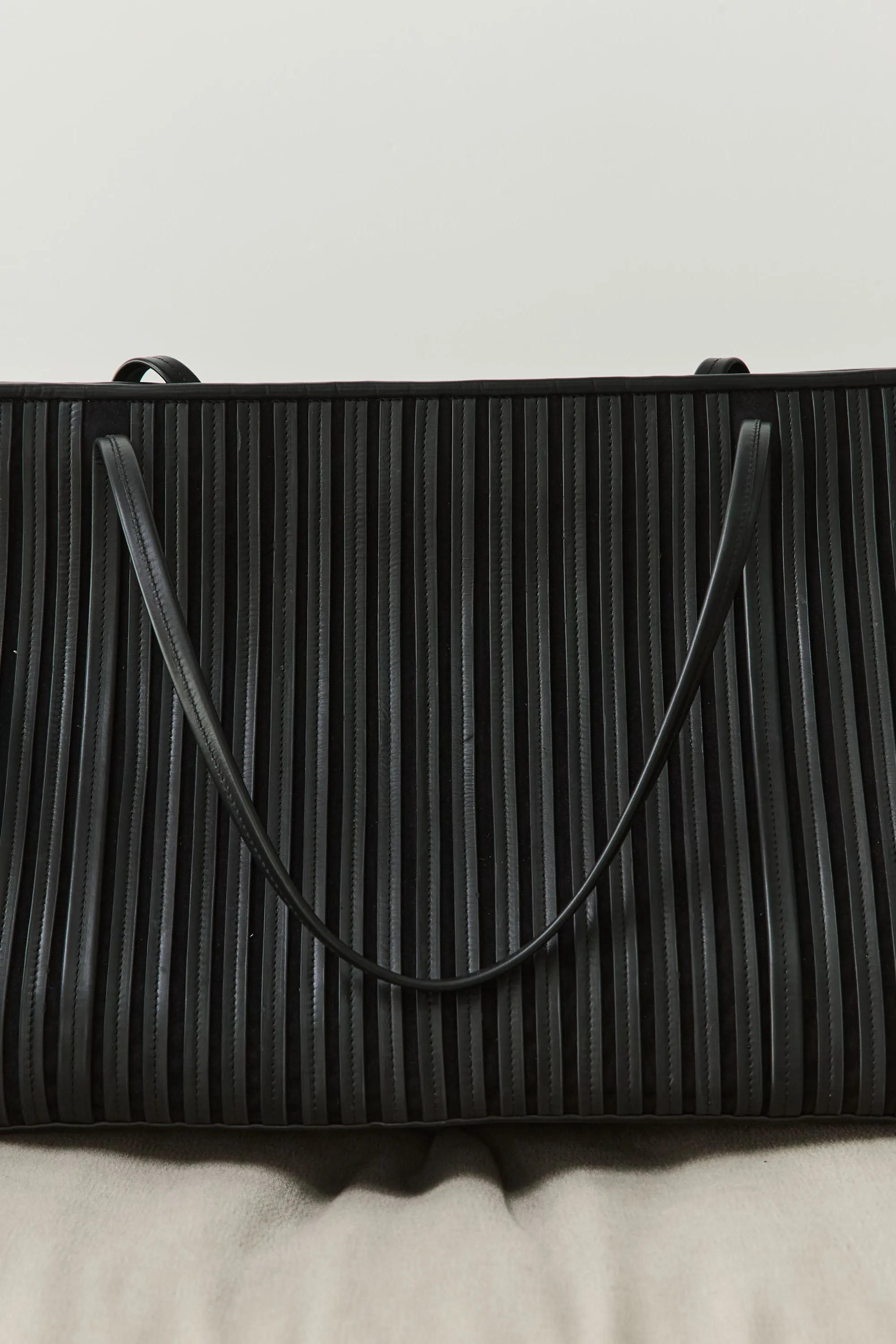 Large Linea Stitch Bateau Tote - Black sold by St. Agni product image thumbnail 4