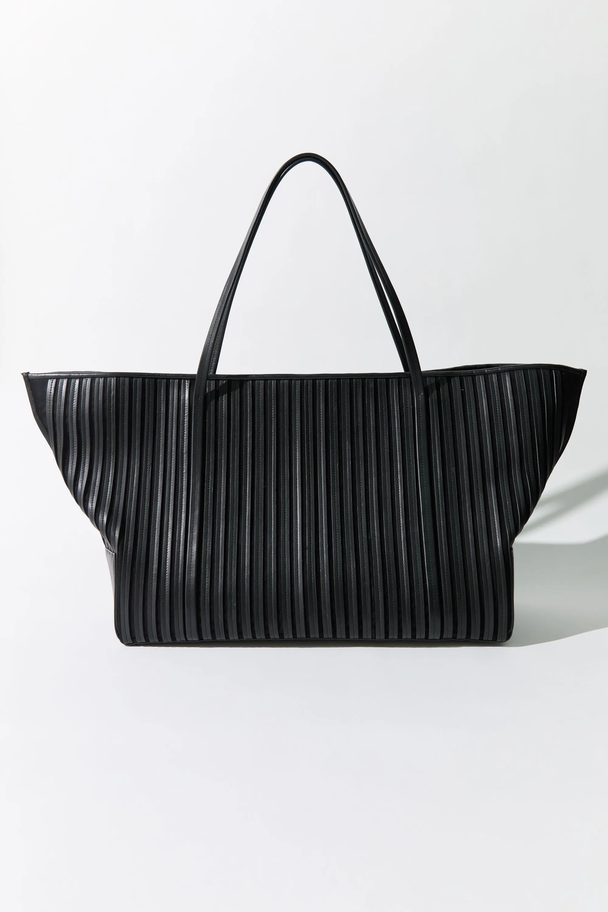 Large Linea Stitch Bateau Tote - Black sold by St. Agni