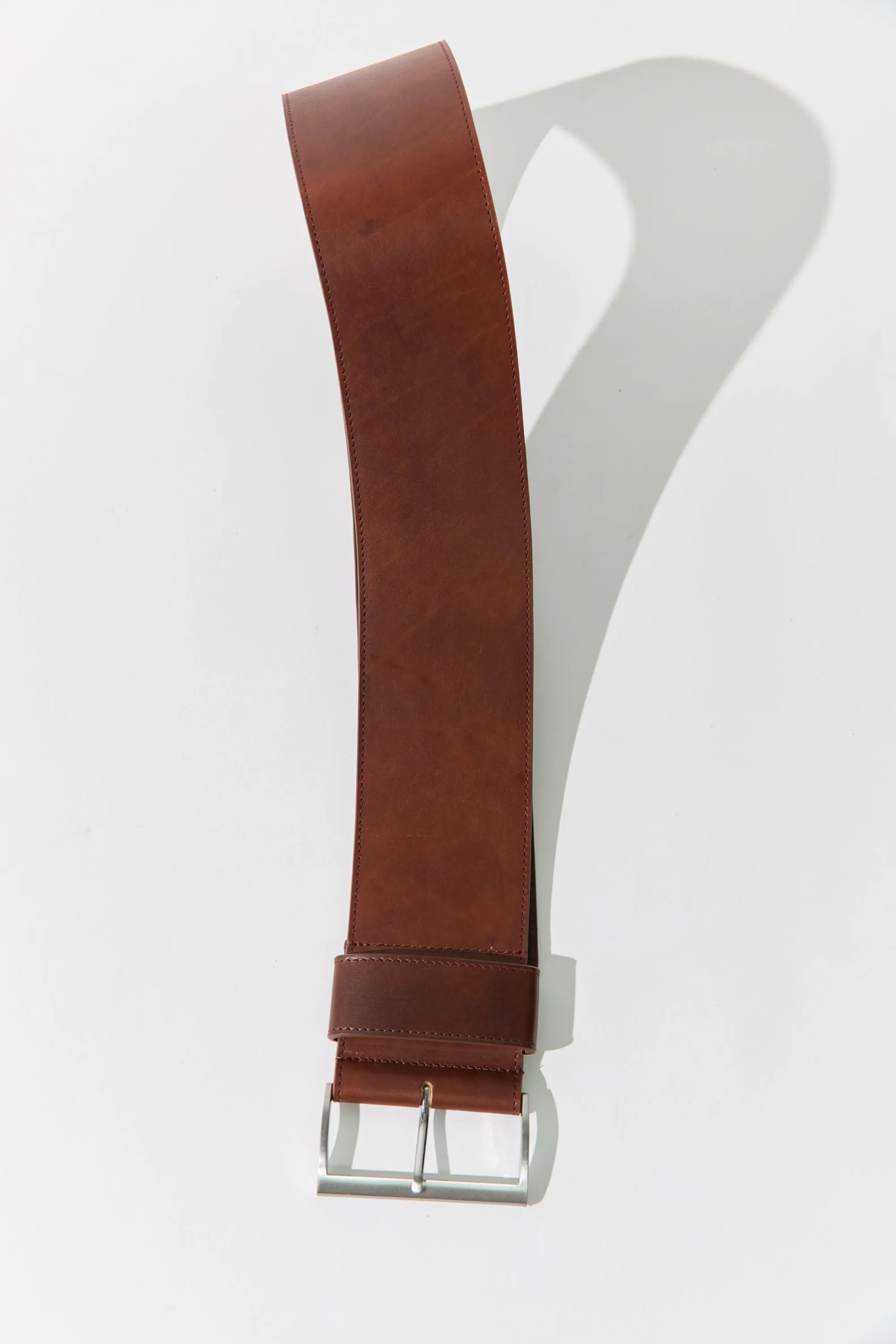 Wide Classic Belt - Chestnut sold by St. Agni