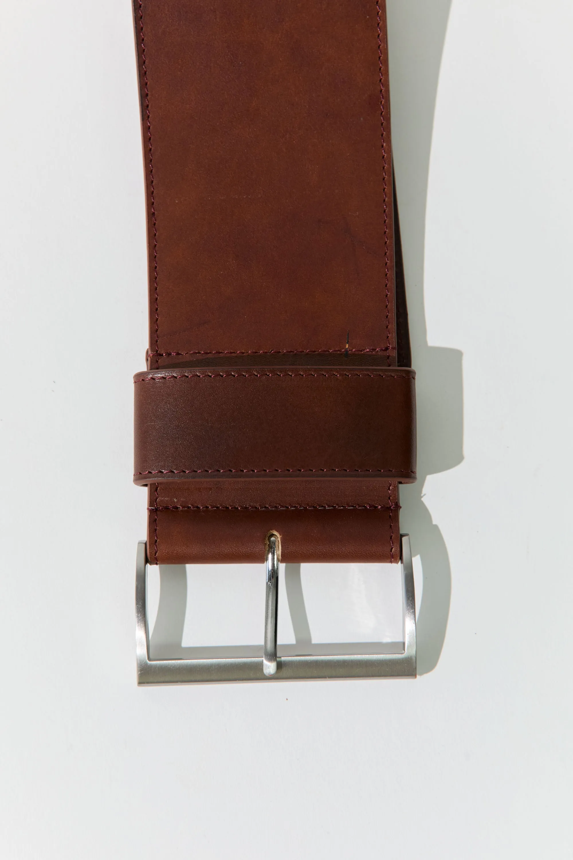 Wide Classic Belt - Chestnut sold by St. Agni product image thumbnail 4