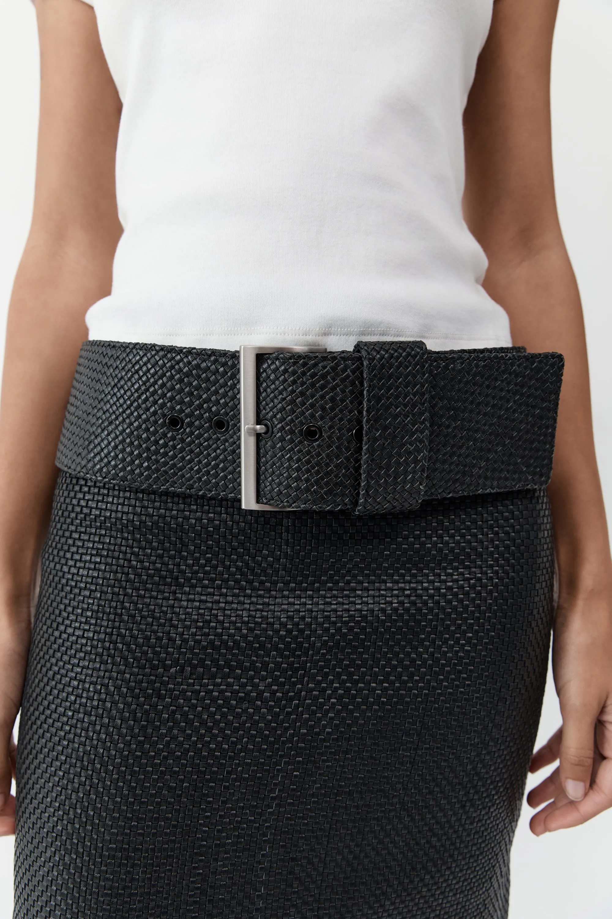 Woven Wide Belt - Black sold by St. Agni product image thumbnail 4
