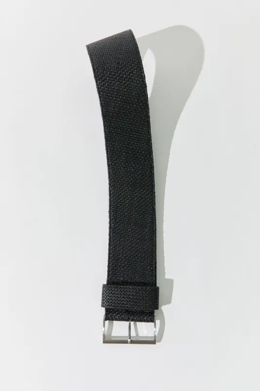 Woven Wide Belt - Black made by St. Agni