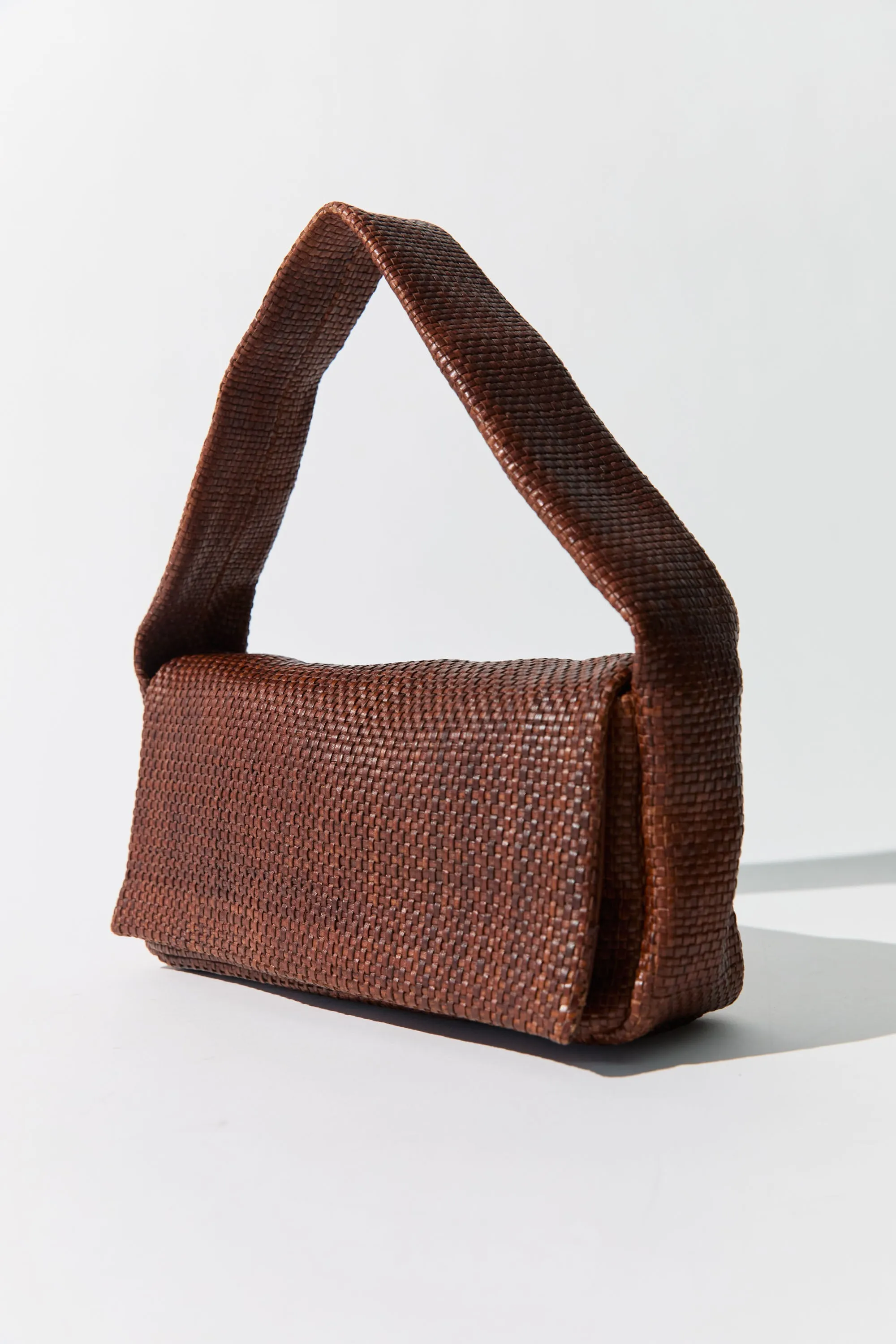 Woven Slim Satchel - Chestnut sold by St. Agni product image thumbnail 3