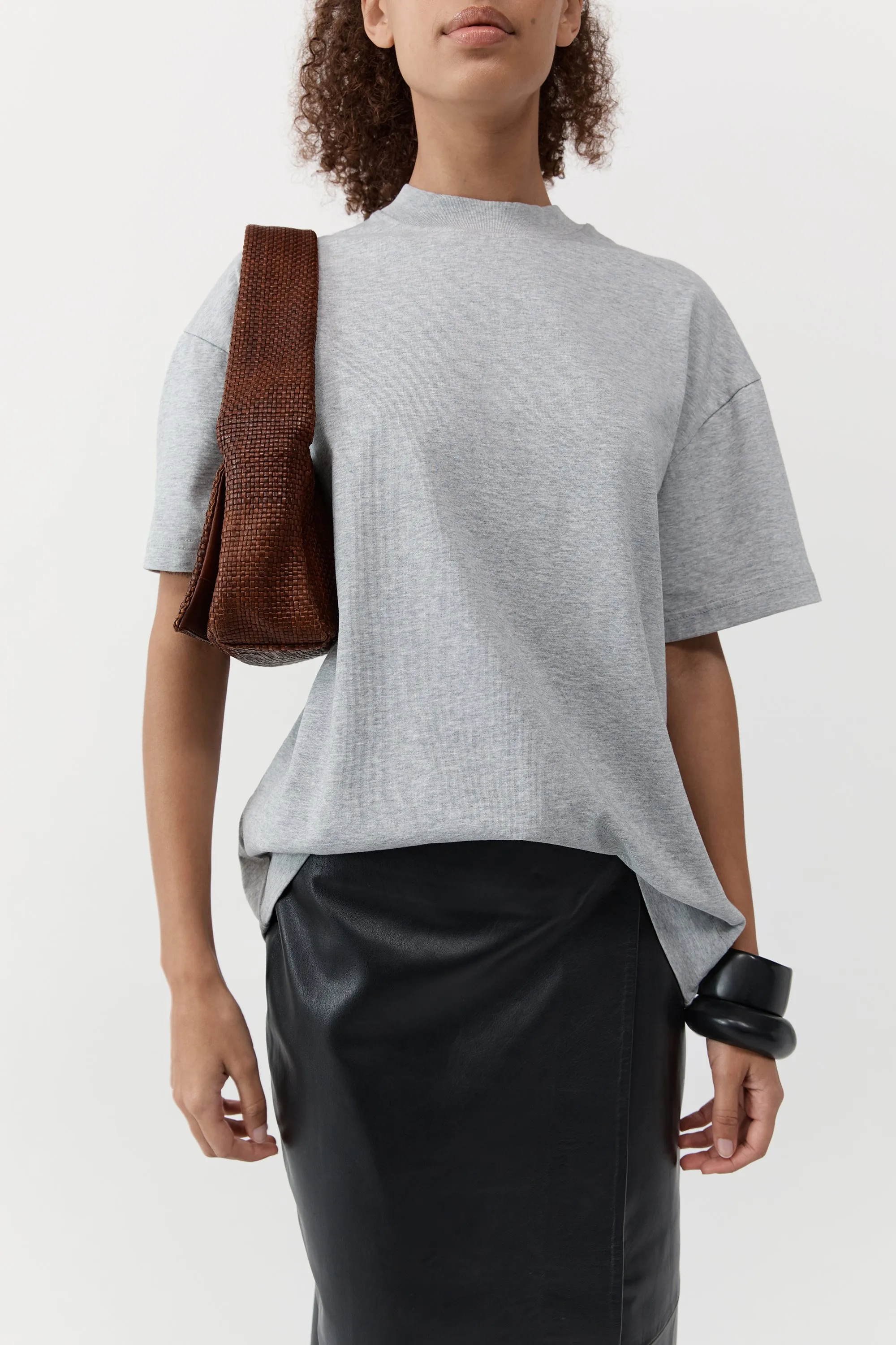 Woven Slim Satchel - Chestnut sold by St. Agni product image thumbnail 5