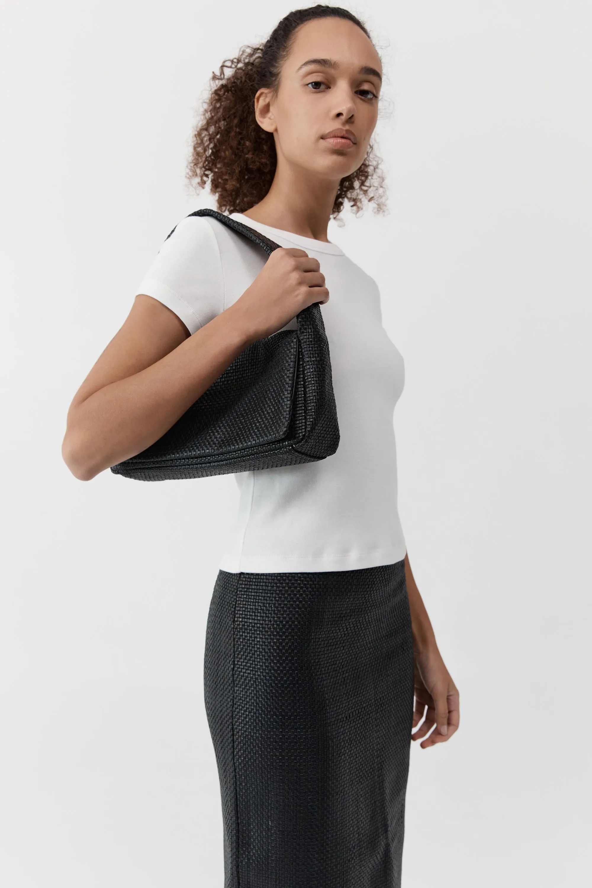 Woven Slim Satchel - Black sold by St. Agni product image thumbnail 5