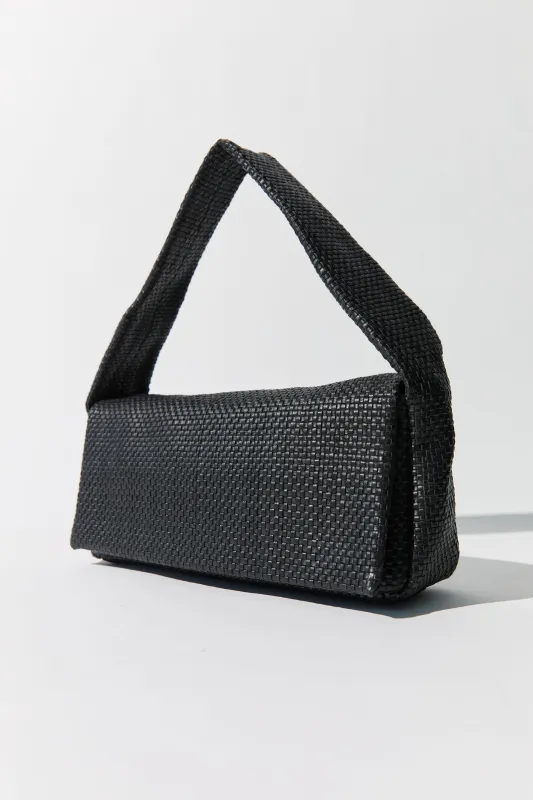 Woven Slim Satchel - Black made by St. Agni