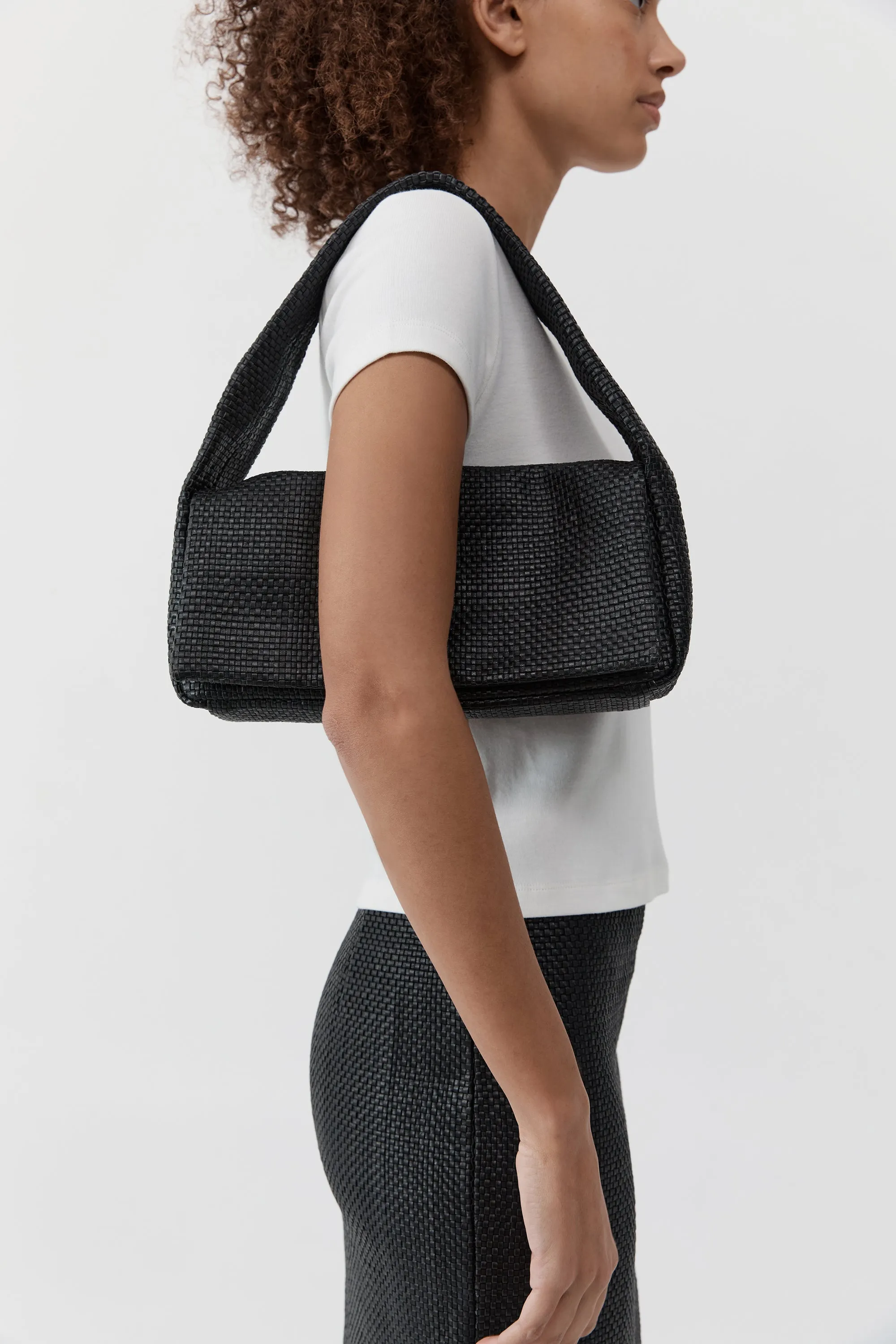 Woven Slim Satchel - Black sold by St. Agni product image thumbnail 2