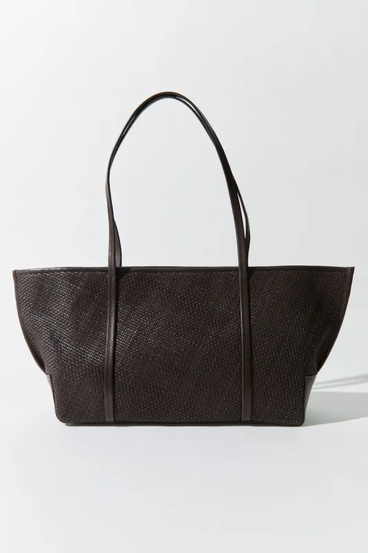 Woven Bateau Tote - Coffee made by St. Agni