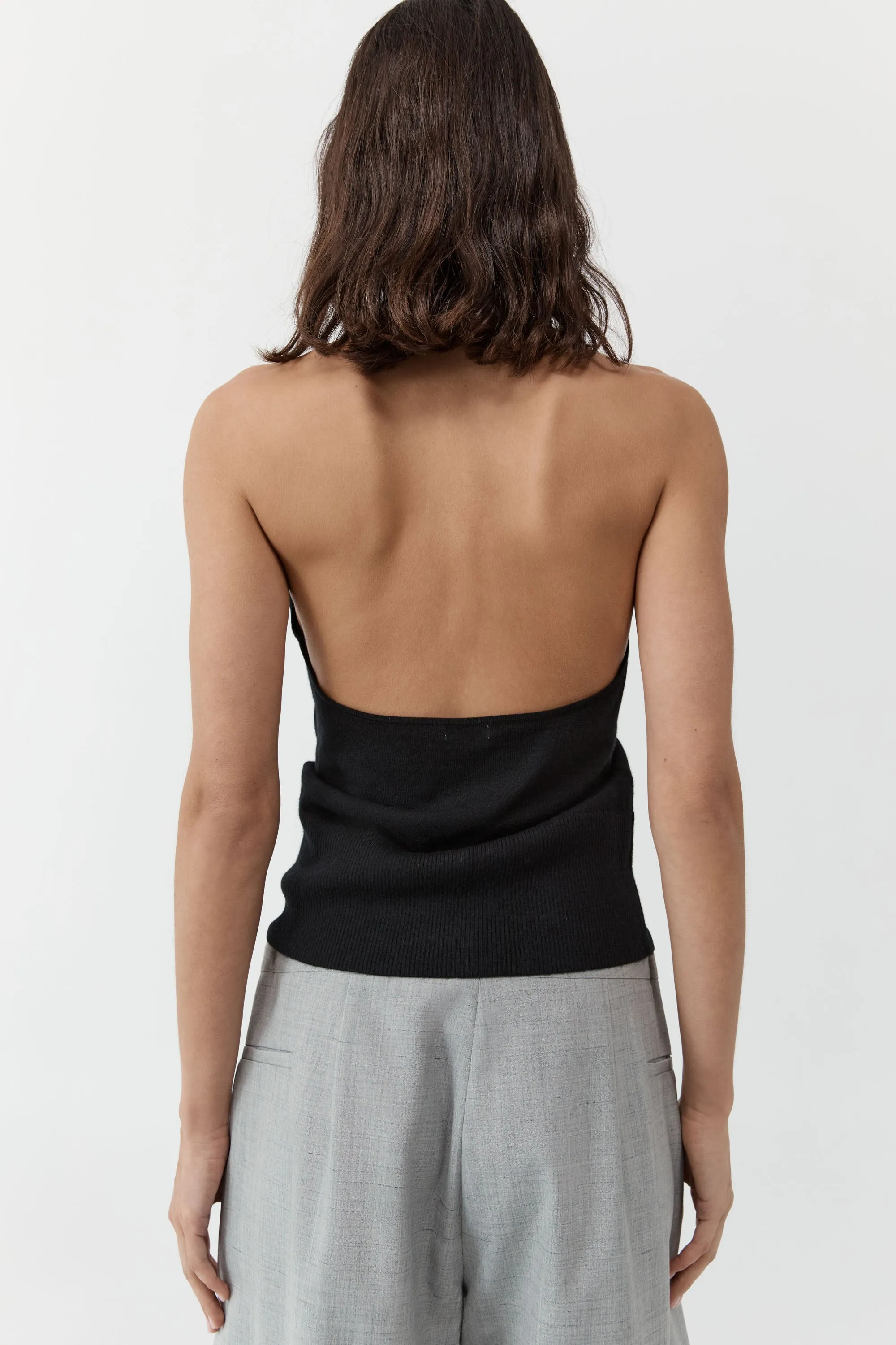 Fine Merino Halter Top - Black sold by St. Agni product image thumbnail 4
