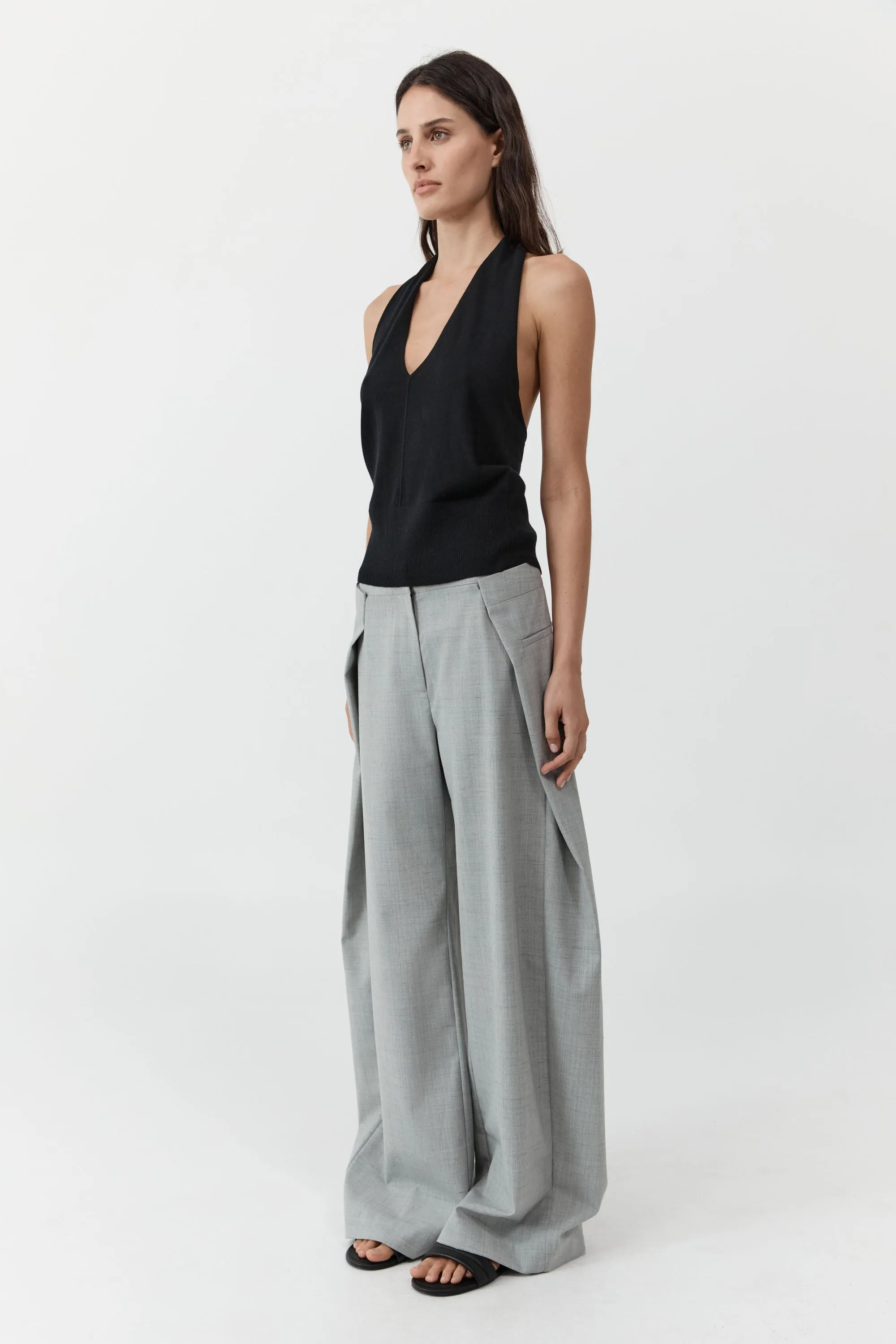 Fine Merino Halter Top - Black sold by St. Agni product image thumbnail 3