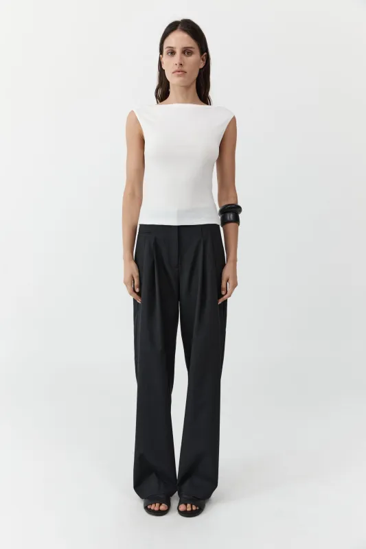 Wool Pinstripe Pocket Pants - Fine Pinstripe made by St. Agni