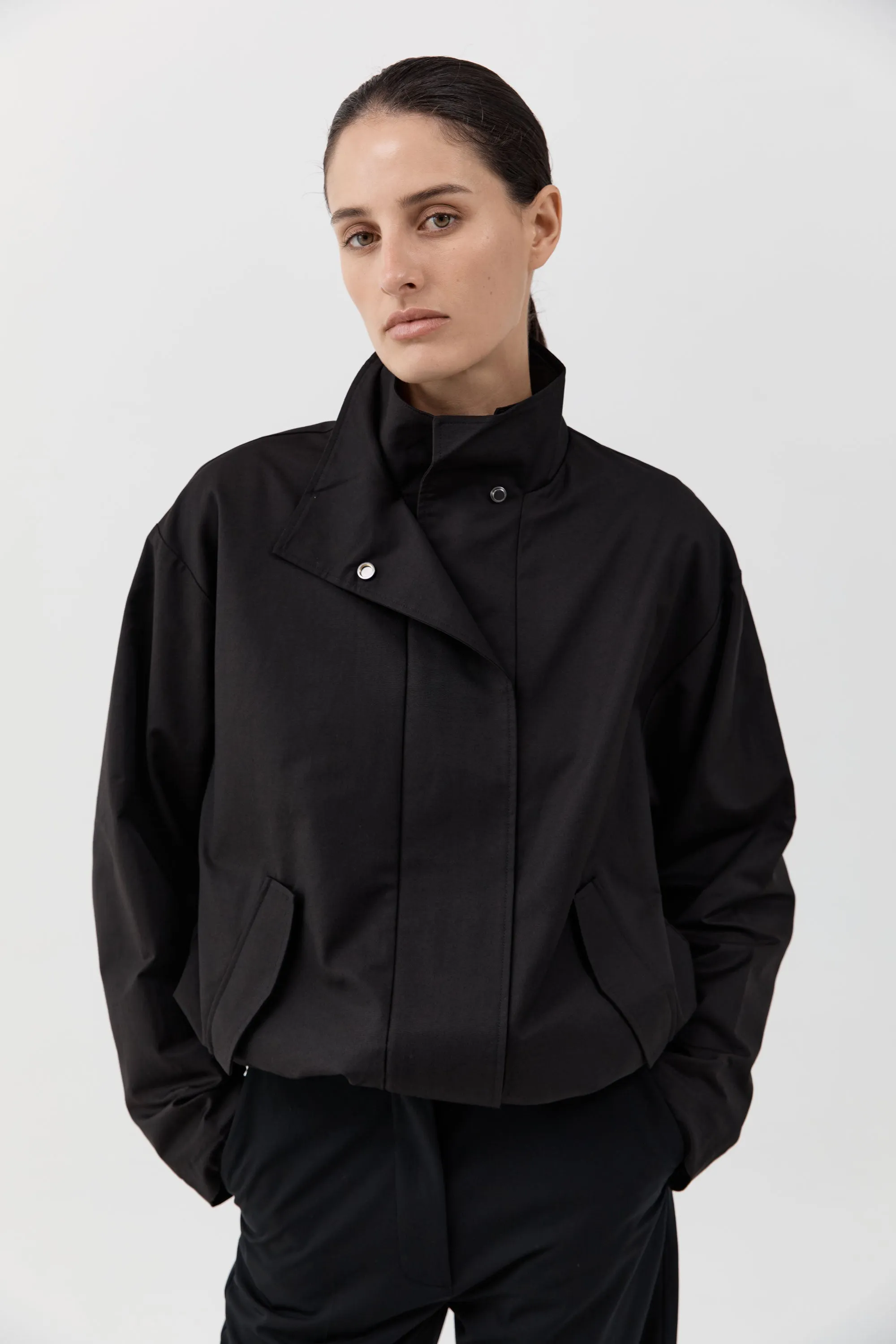 Canvas Flight Jacket - Black sold by St. Agni