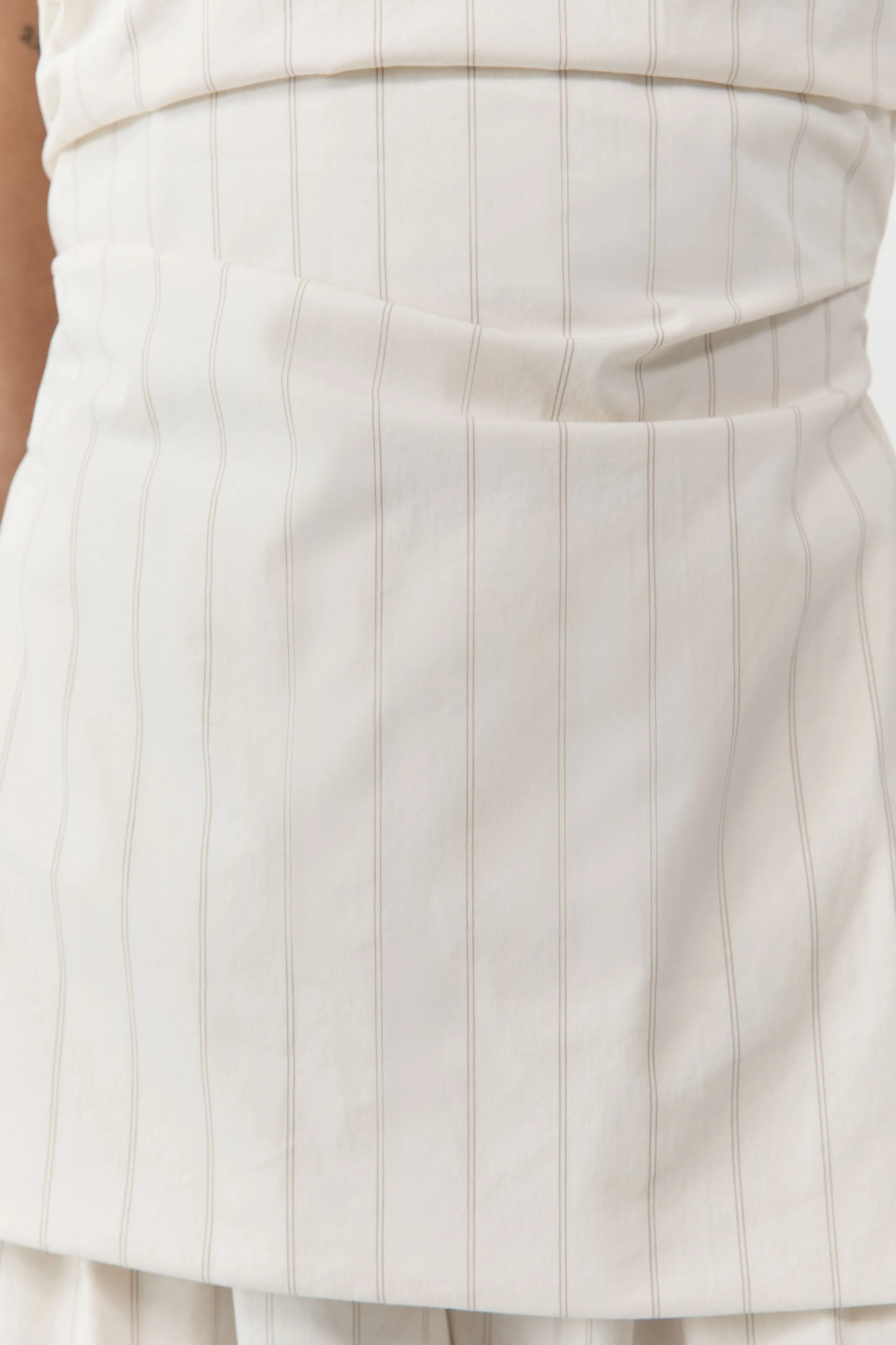 Strapless Tie Back Top - Ecru Stripe sold by St. Agni product image thumbnail 4