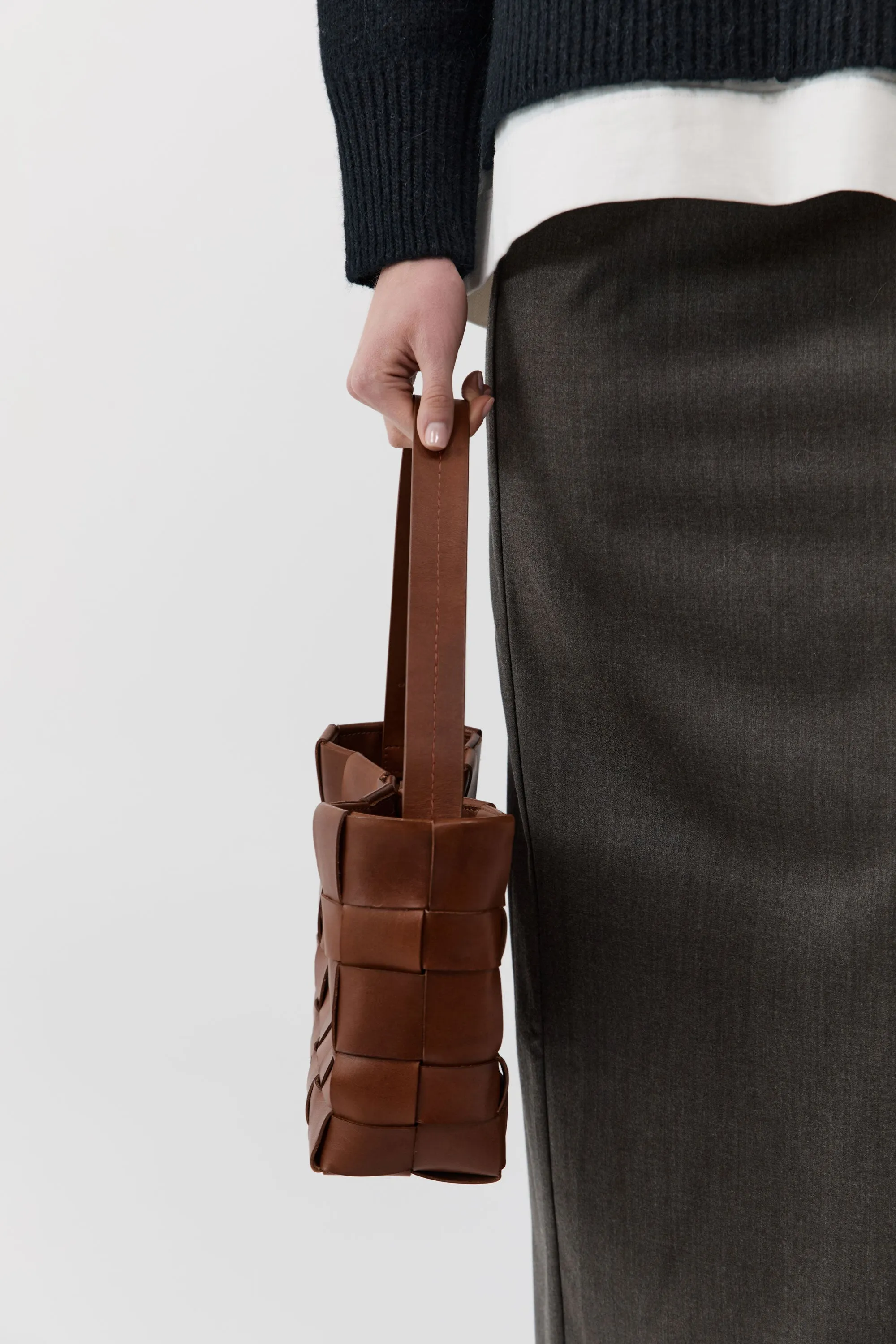 Woven Mini Tote - Chestnut sold by St. Agni product image thumbnail 2