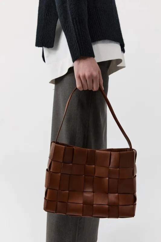 Woven Mini Tote - Chestnut made by St. Agni
