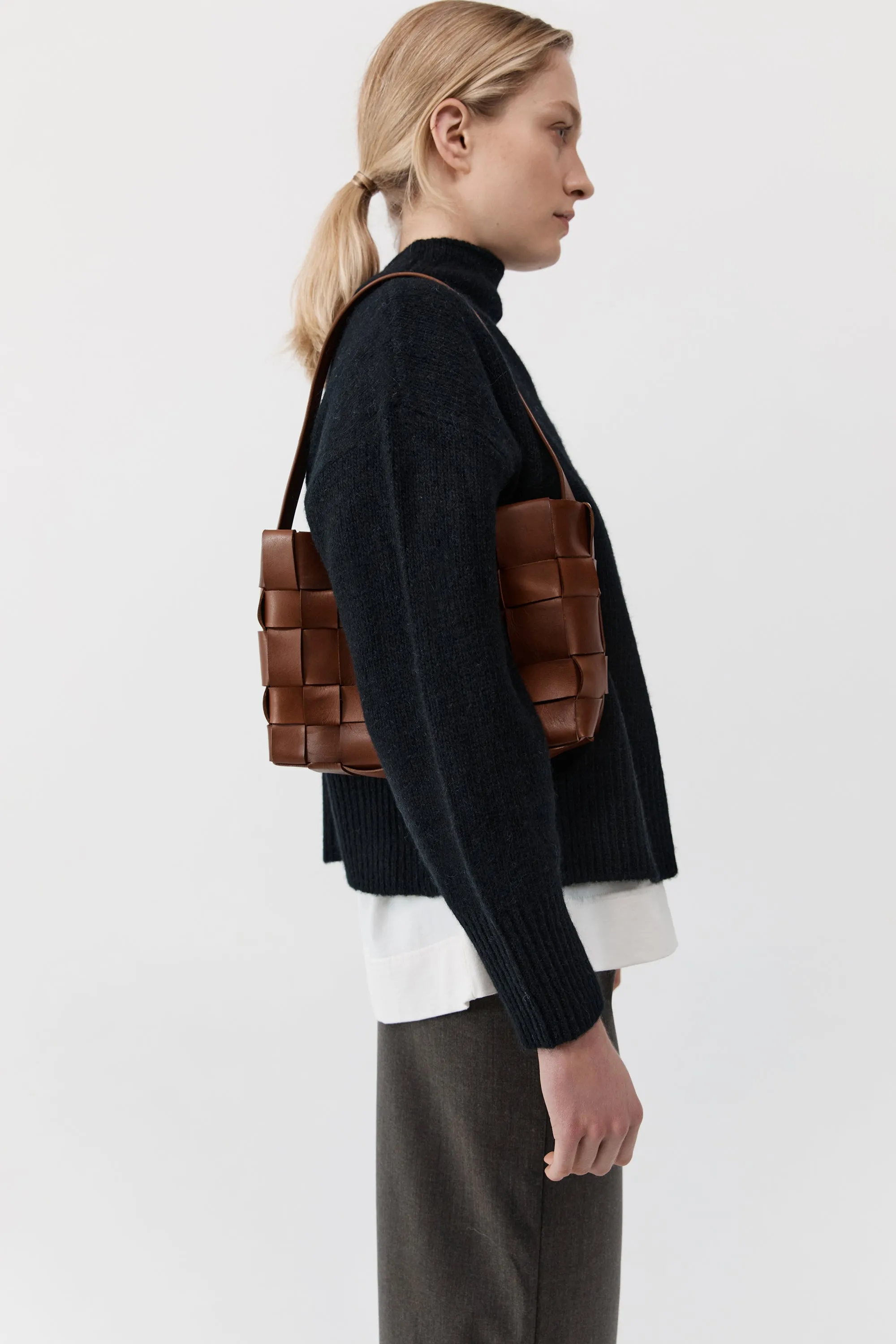 Woven Mini Tote - Chestnut sold by St. Agni product image thumbnail 3
