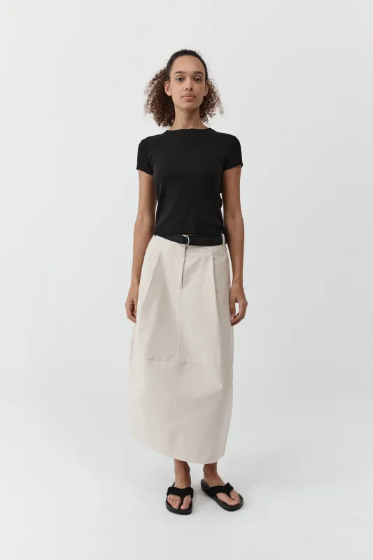 Canvas Pleat Cocoon Skirt - Shell made by St. Agni