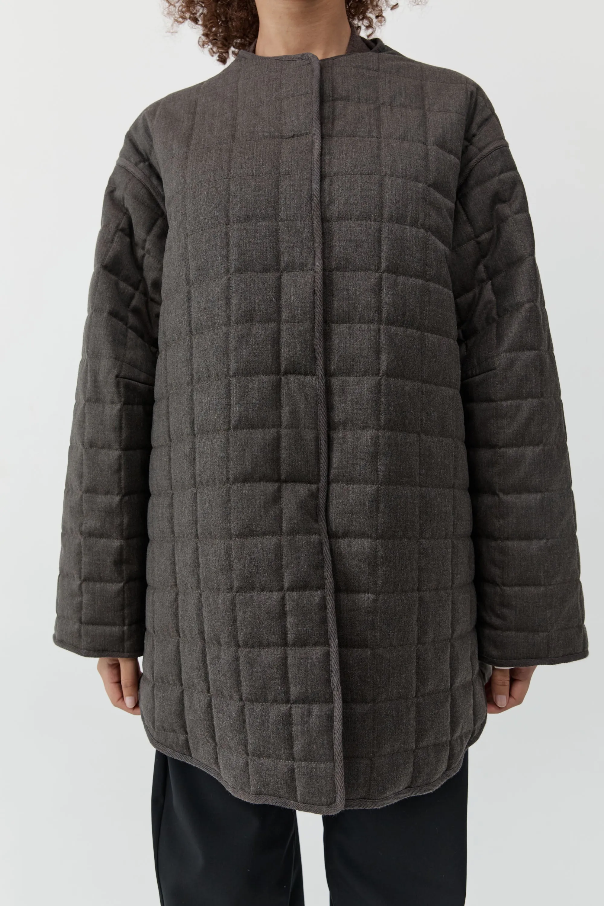 Wool Stitched Pillow Jacket - Mulch sold by St. Agni product image thumbnail 2