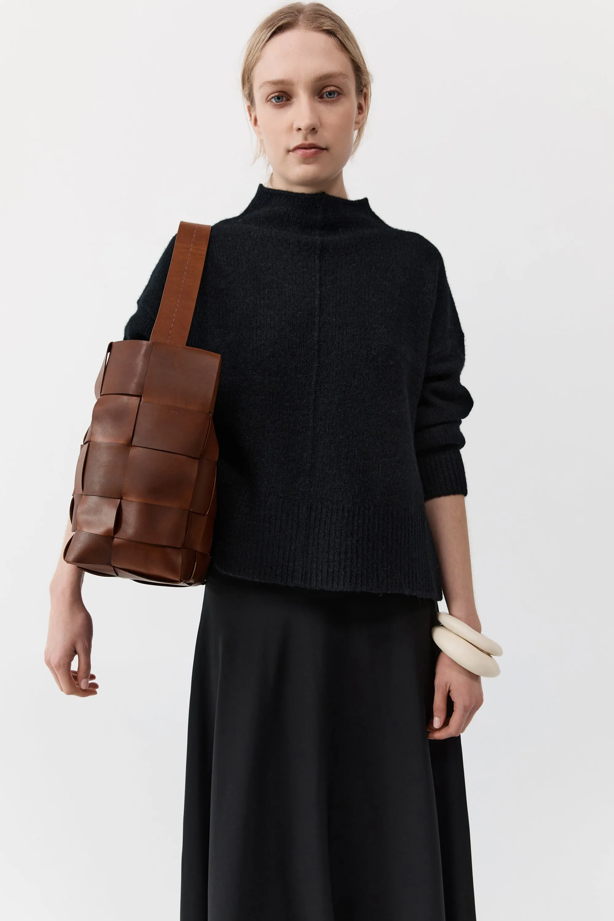 Woven Large Tote - Chestnut sold by St. Agni product image thumbnail 3