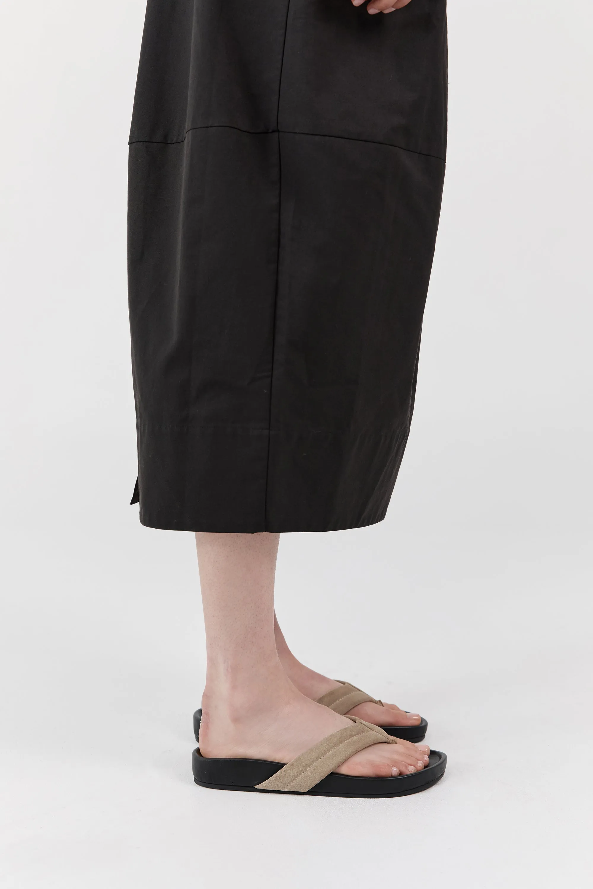 Suede Stitch Detail Thong Slide - Rock sold by St. Agni product image thumbnail 3