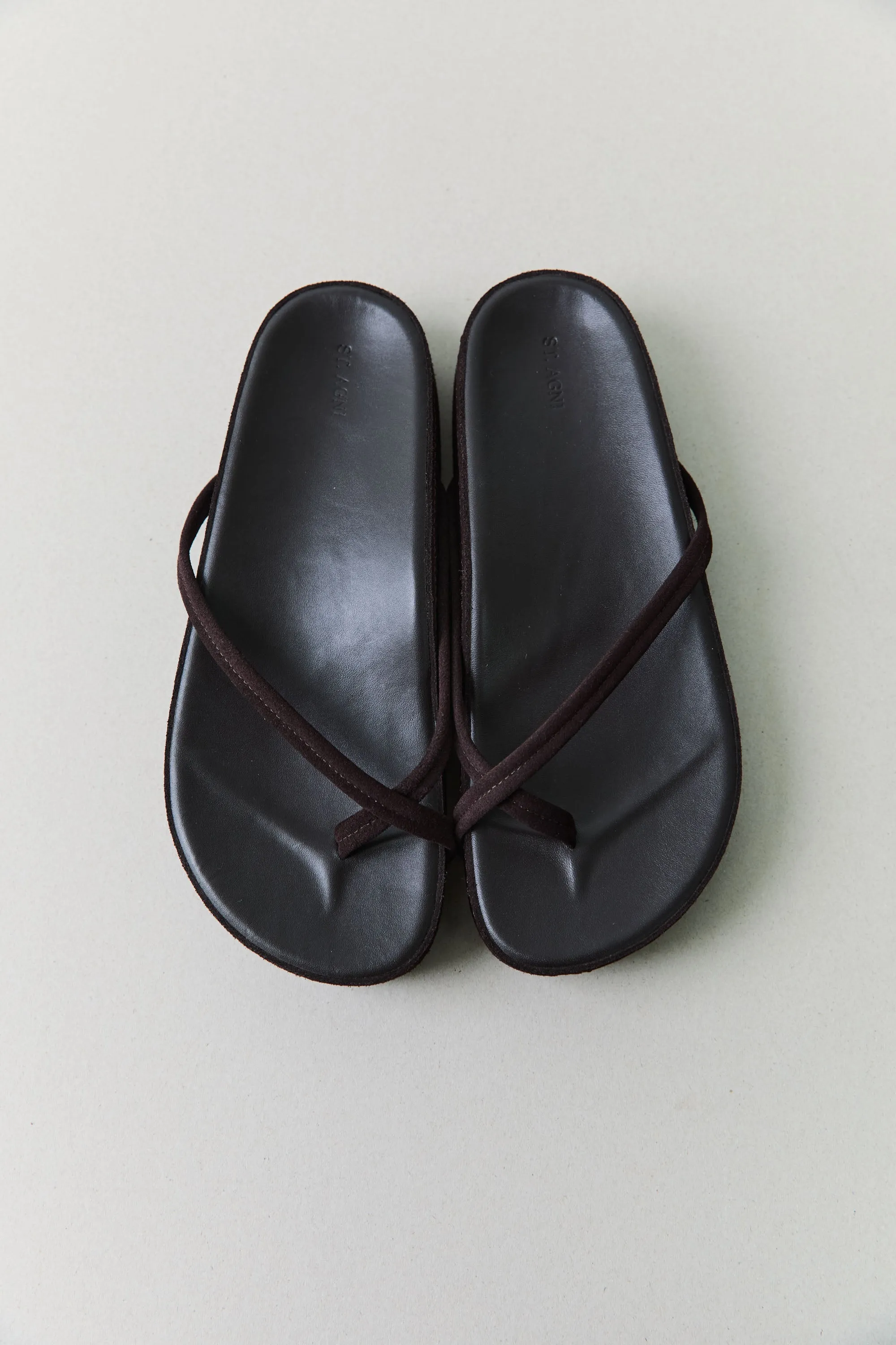 Suede Cross Strap Flatform - Coffee sold by St. Agni product image thumbnail 4