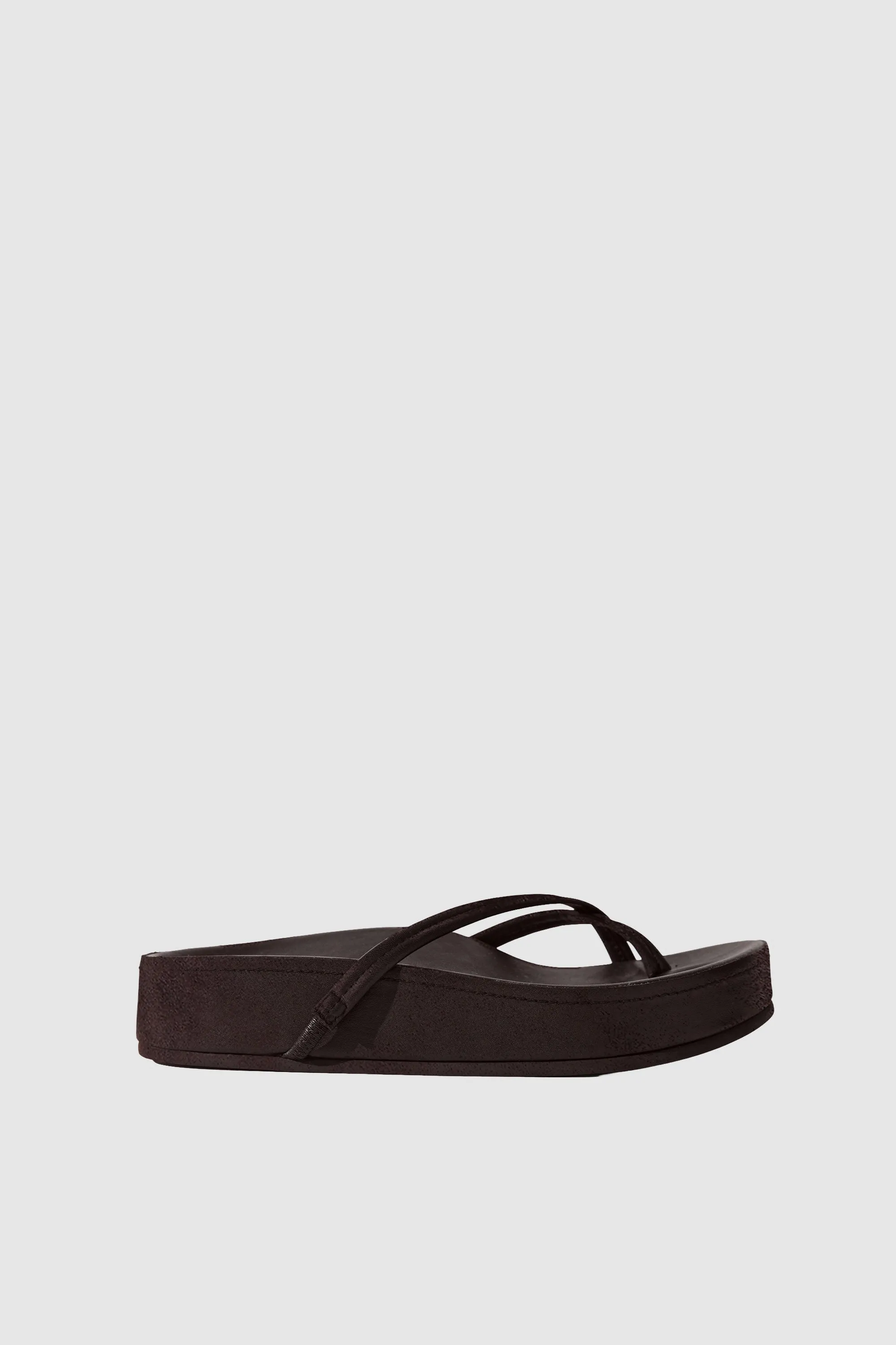 Suede Cross Strap Flatform - Coffee sold by St. Agni