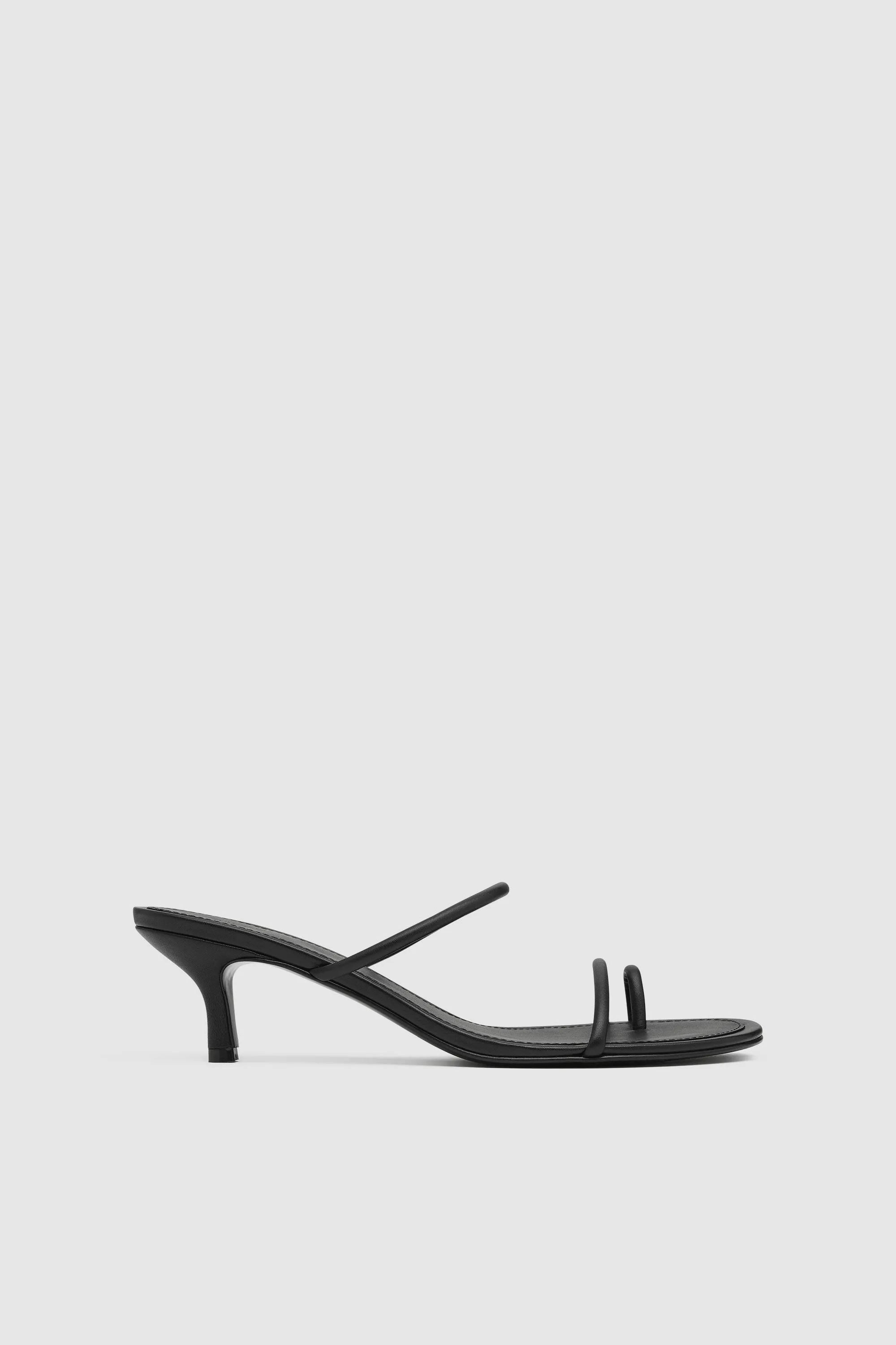 Minimal Strap Heel - Black sold by St. Agni