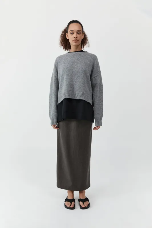 Cropped Sweater - Concrete made by St. Agni