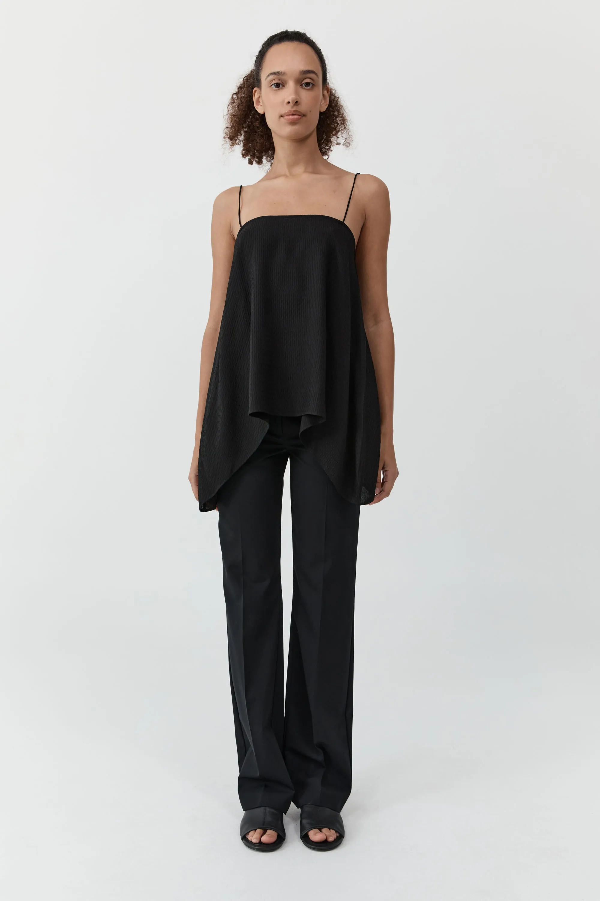 Textured Weave Cami - Black sold by St. Agni product image thumbnail 2