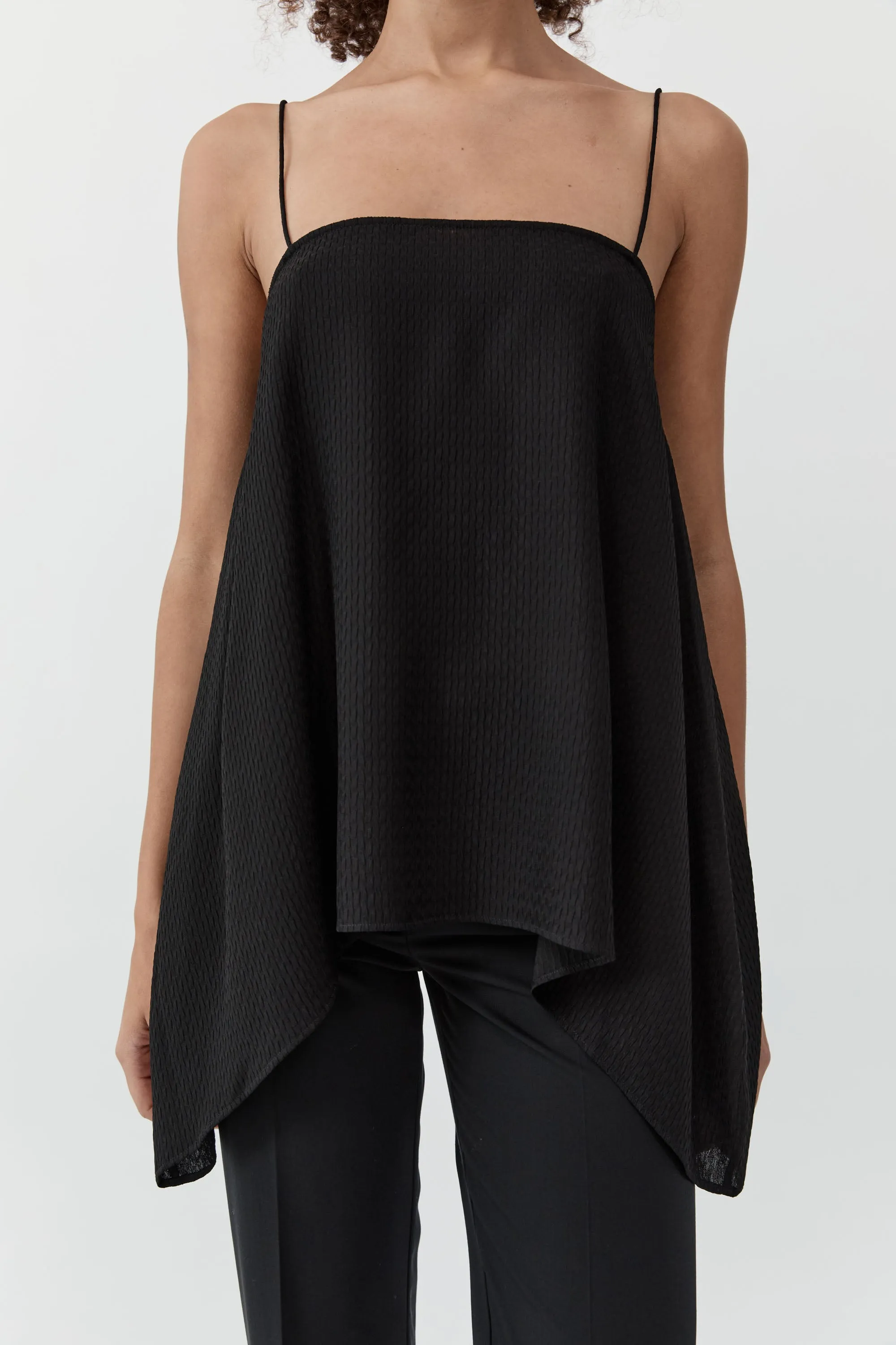 Textured Weave Cami - Black sold by St. Agni product image thumbnail 3