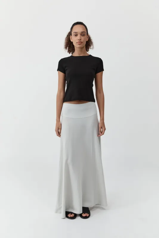 Fluid Circle Hem Skirt - Silver made by St. Agni
