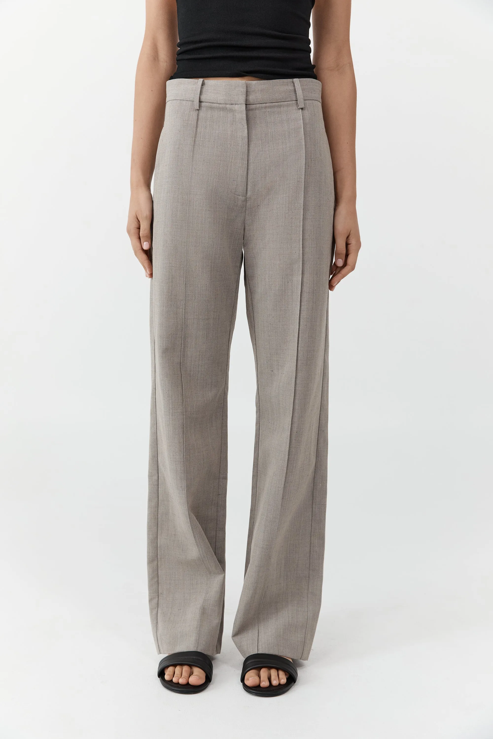 Classic Pintuck Pants - Pebble Melange sold by St. Agni product image thumbnail 2